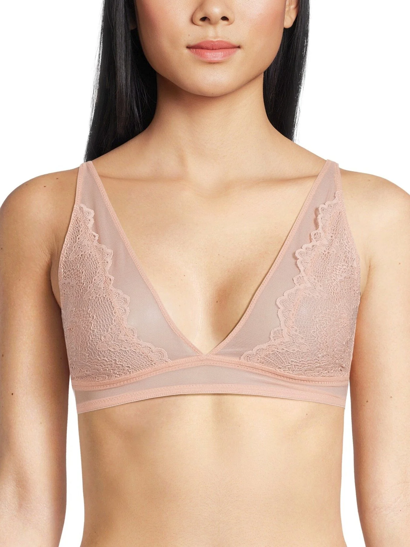 Lace Mesh Plunge Bralette - Image 5