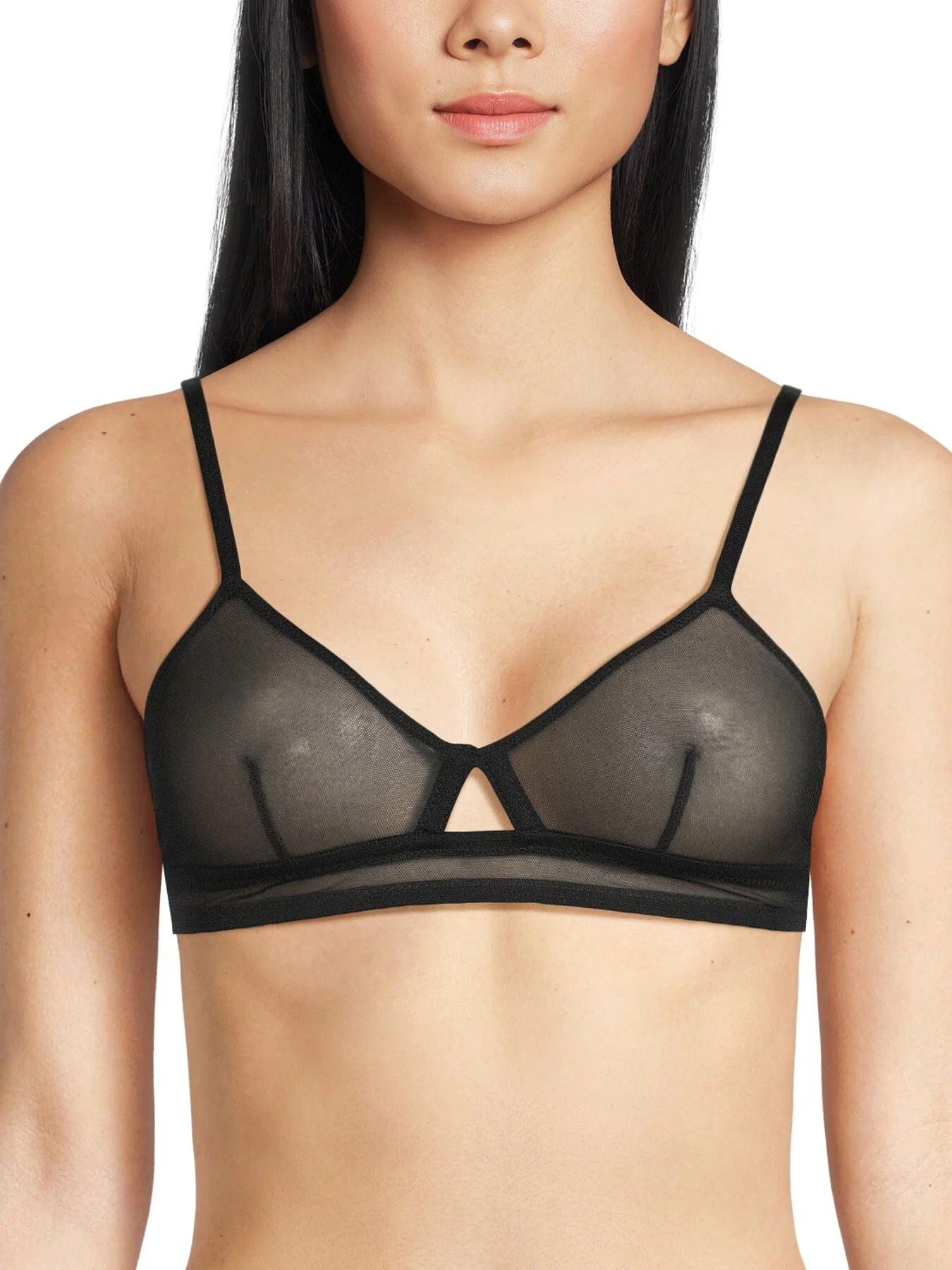 Mesh Cut-Out Triangle Bralette - Image 5