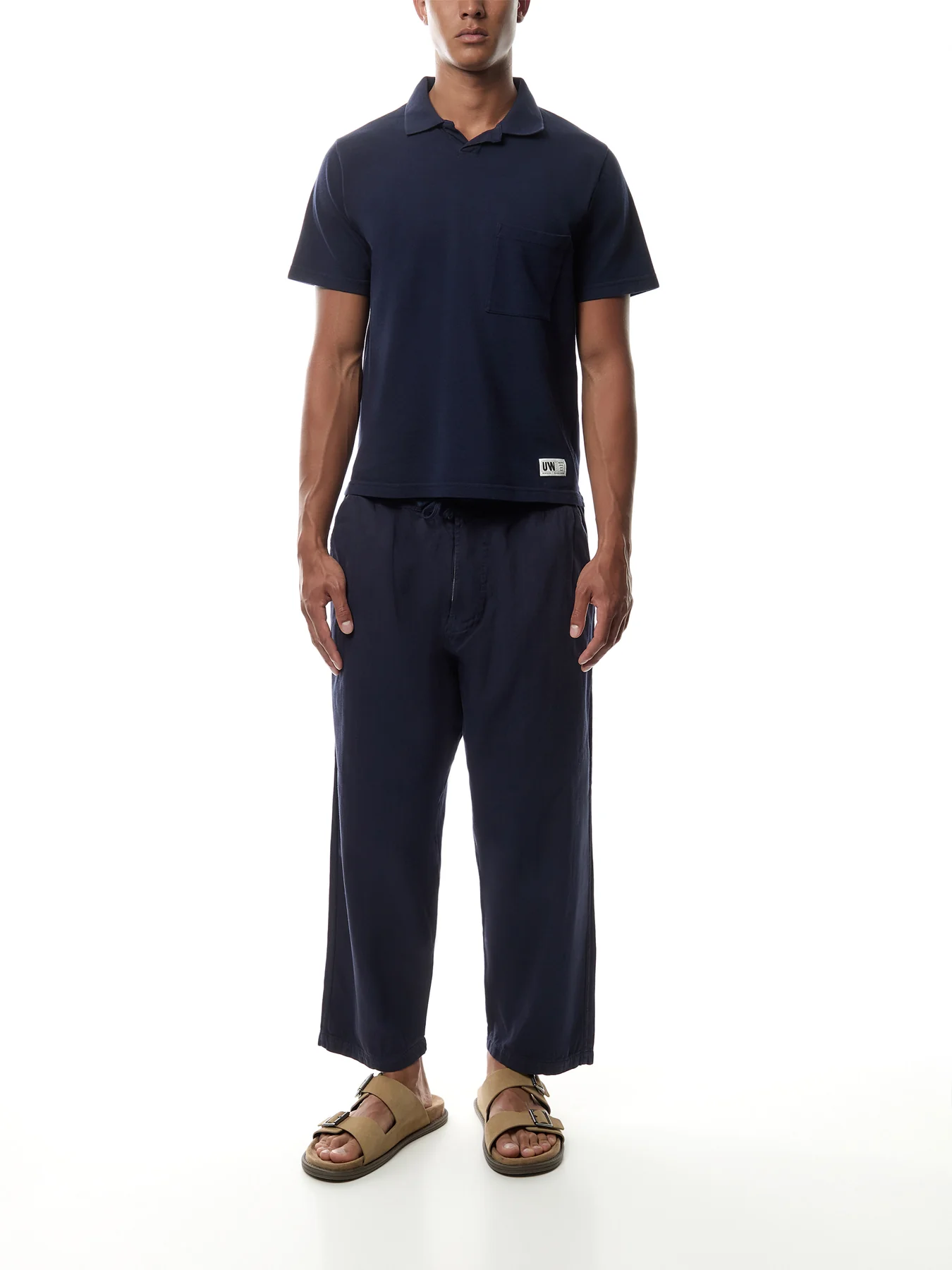 Hi Water Trouser in Black Twill - Image 2