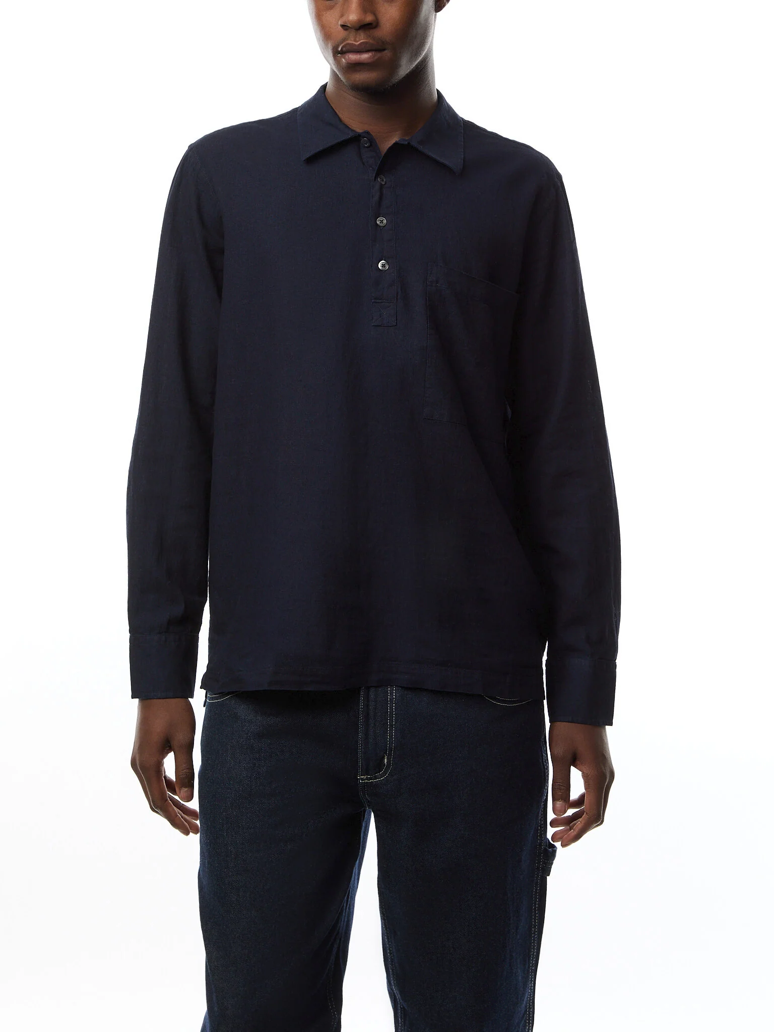 Linen Pull Over Shirt - Image 4