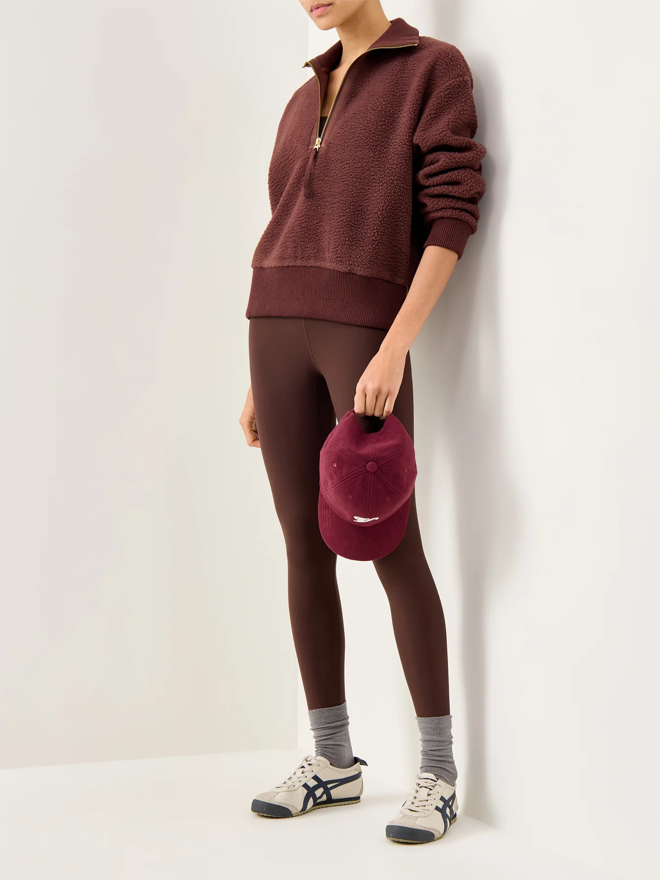 Roselle Half Zip Fleece Deep Mahogany - Image 2