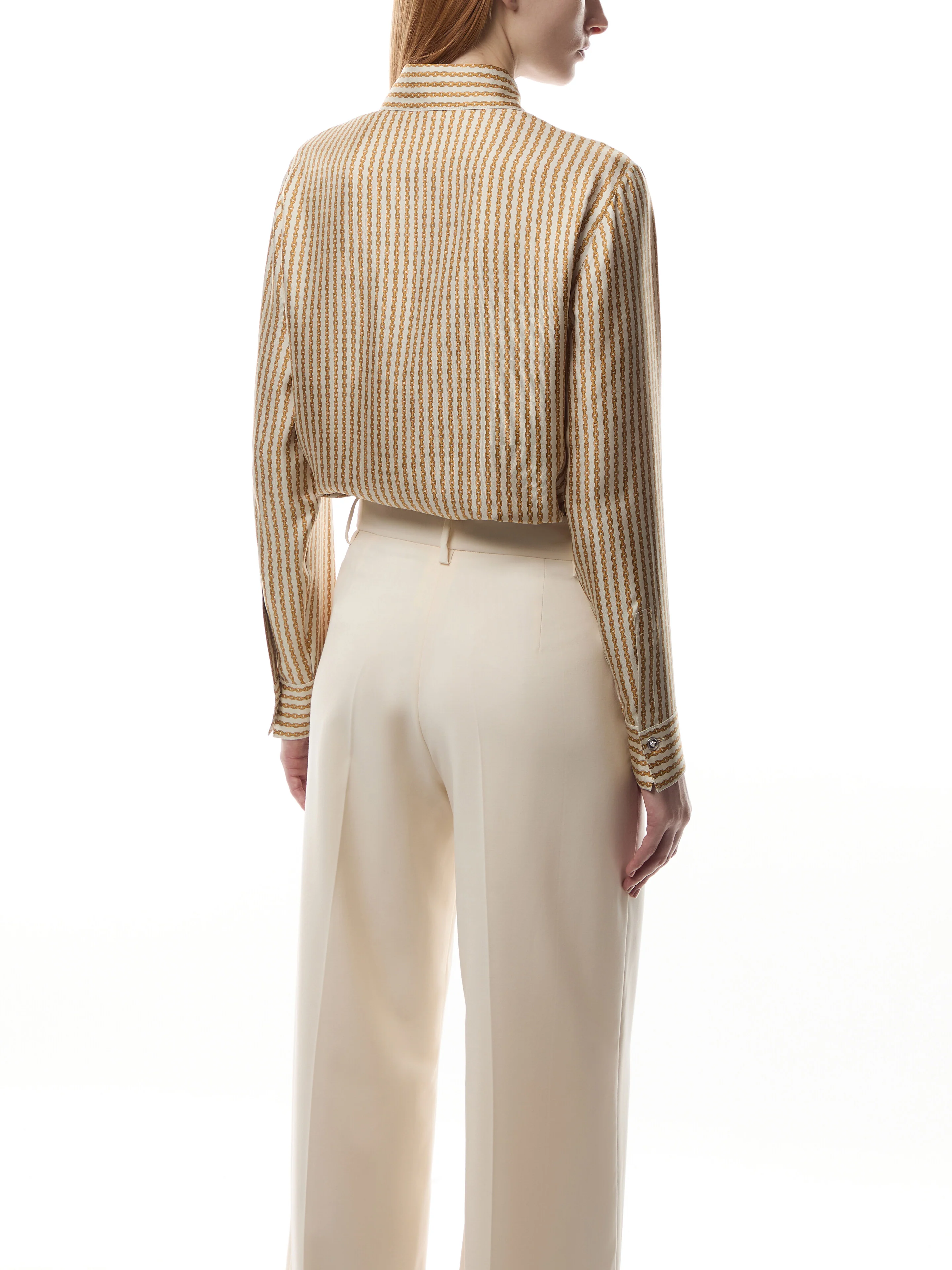 Formal Shirt Pinstripe Chain On Responsible Silk Twill - Image 5
