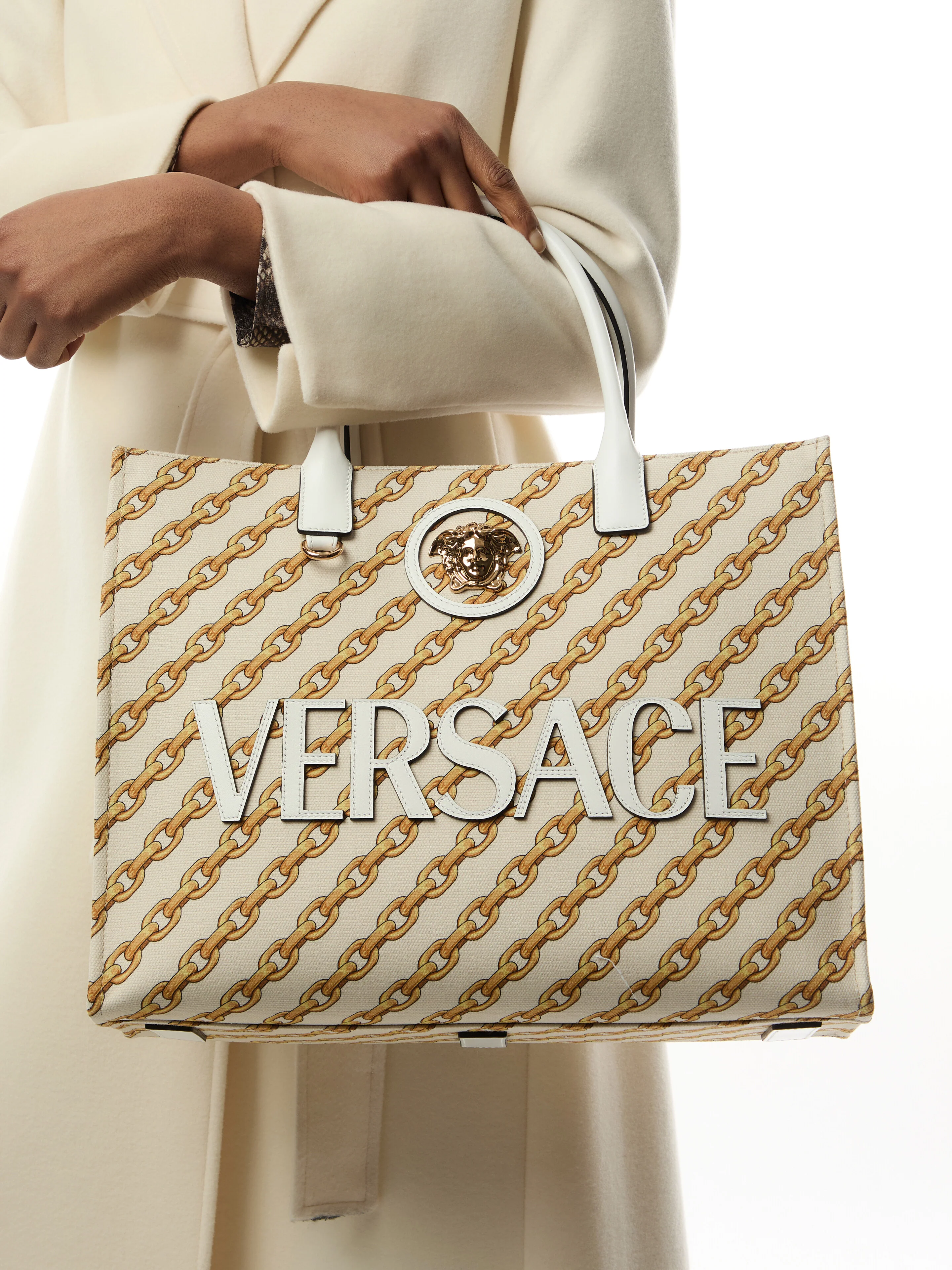 La Medusa Fabric Versace Logo Tote Bag - Image 2