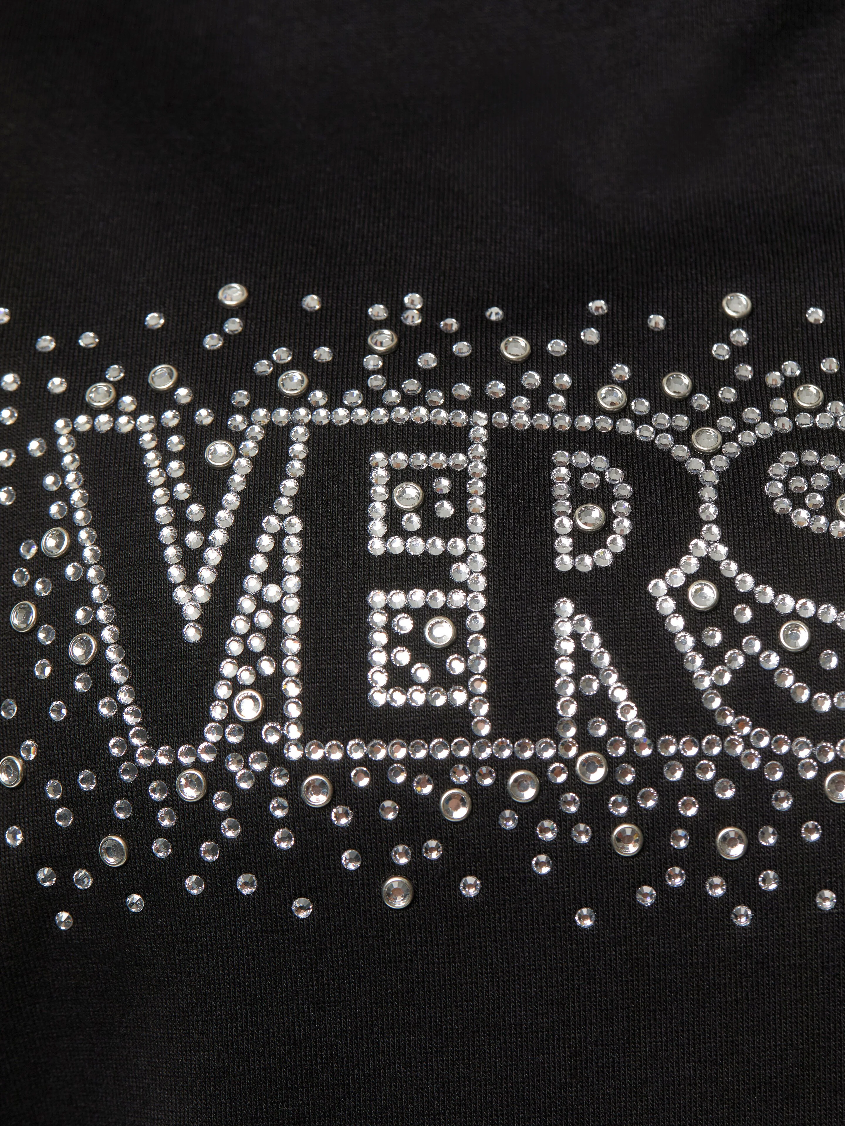T-Shirt Versace Logo With Crystal Embroidery Yd Cotton Jersey - Image 3