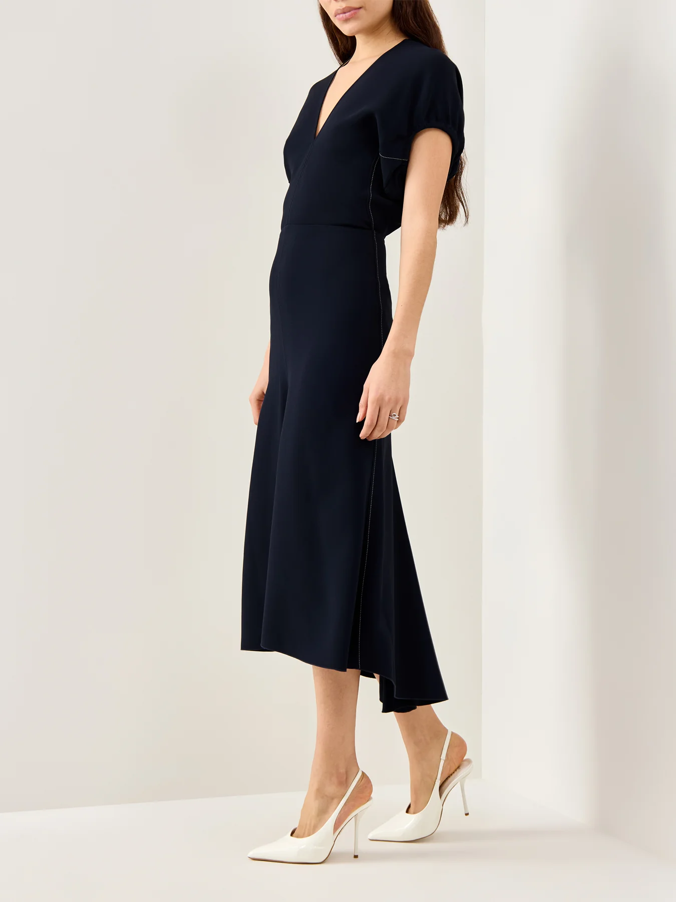 Blouson Detail Midi Dress - Image 2