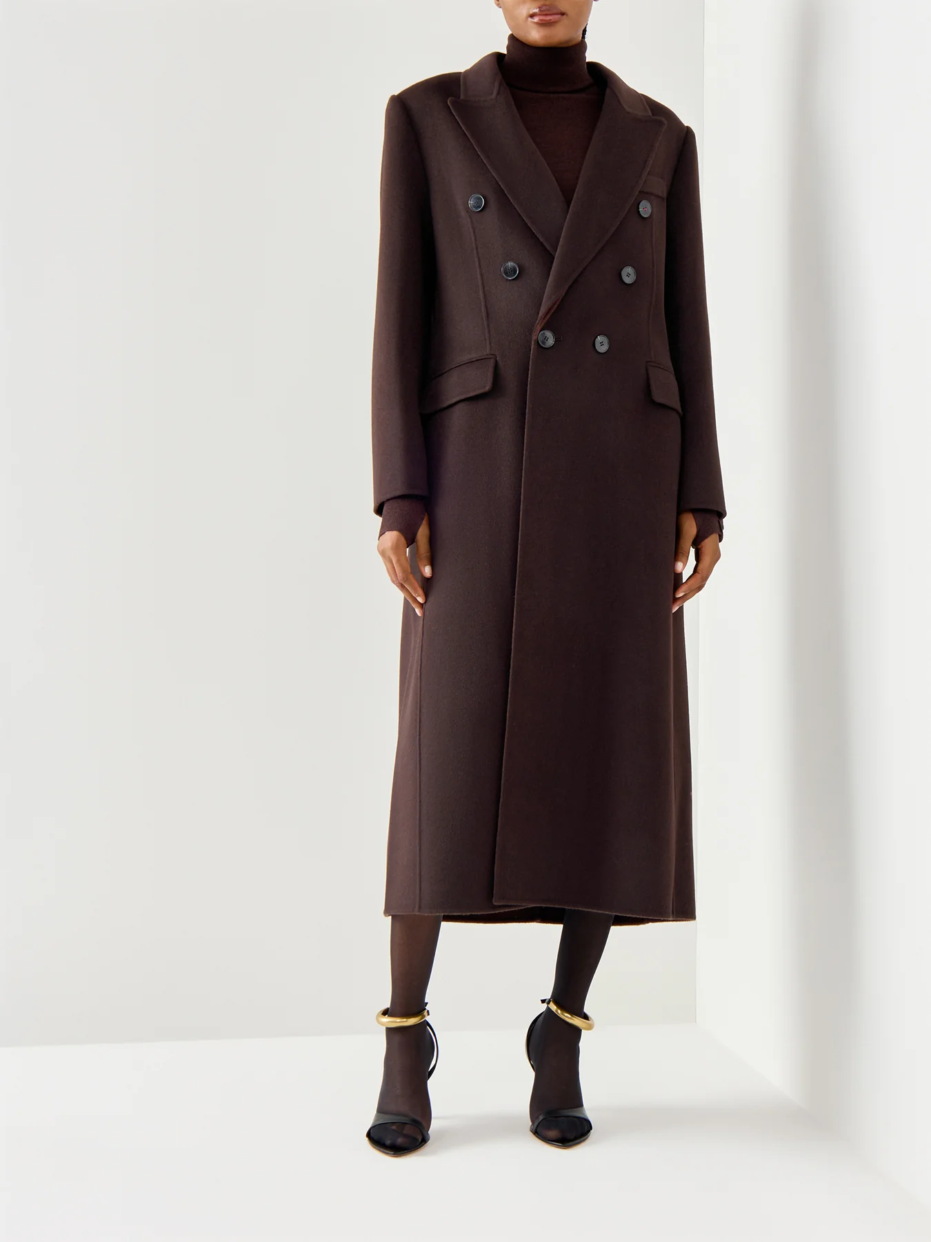 Double Faced Overcoat Double Breasted Maxi Cashmere Blend - Image 2