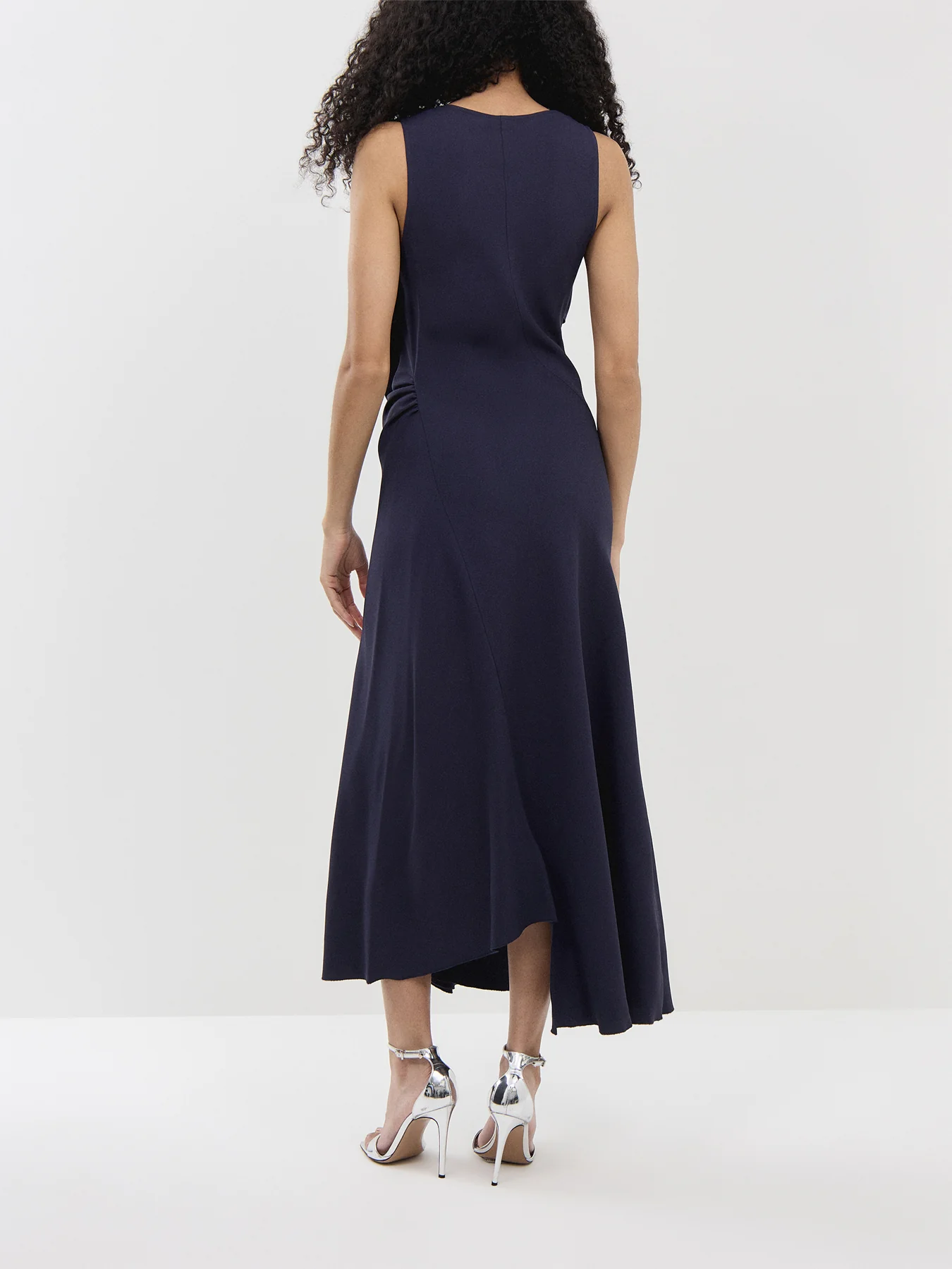 SLEEVELESS DRAPED V-NECK MIDI GOWN - Image 5