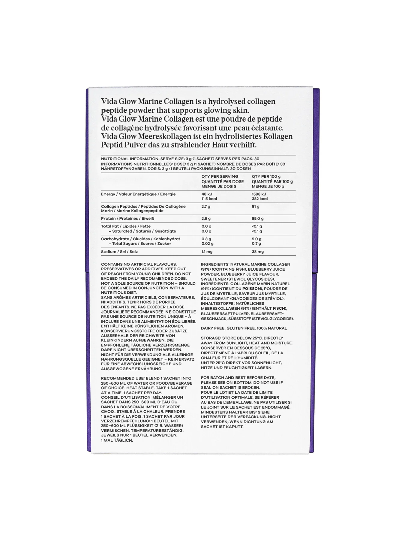 Natural Marine Collagen Sachets Blueberry - Image 7