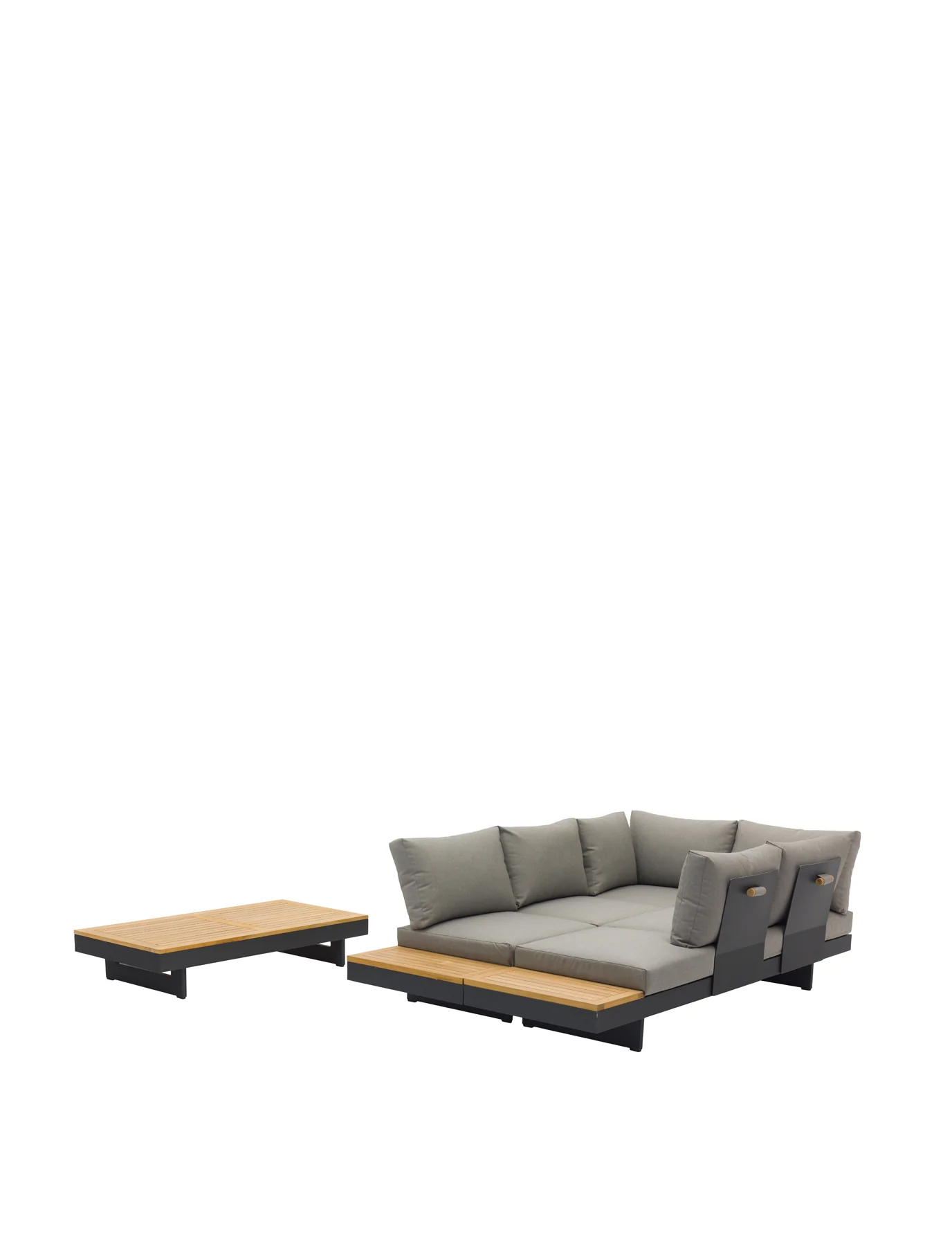 Vilamoura Modular Sofa with Rectangle Teak Coffee Table - Image 3