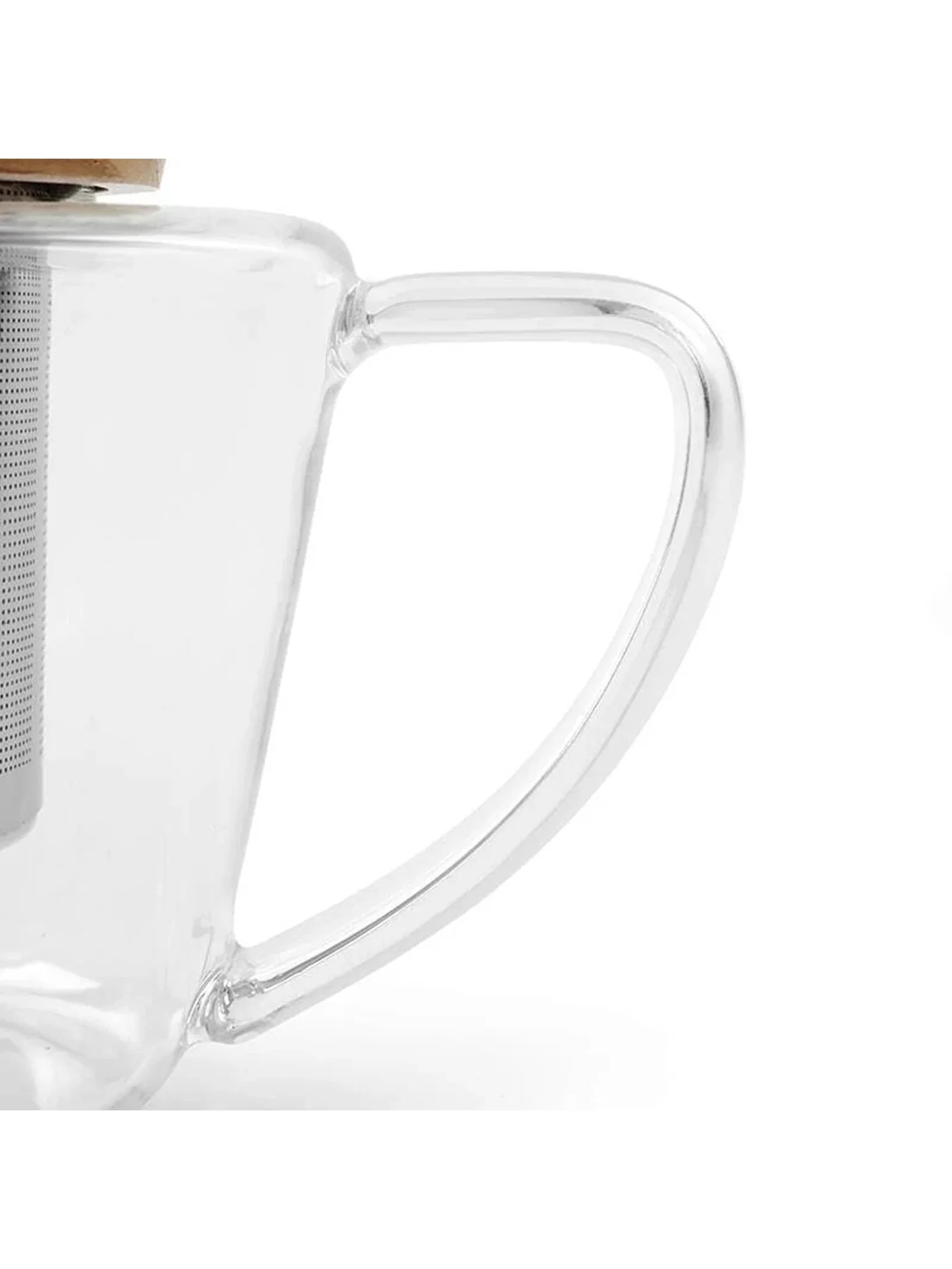 Infusion Glass Teapot with Oak Lid - Image 3