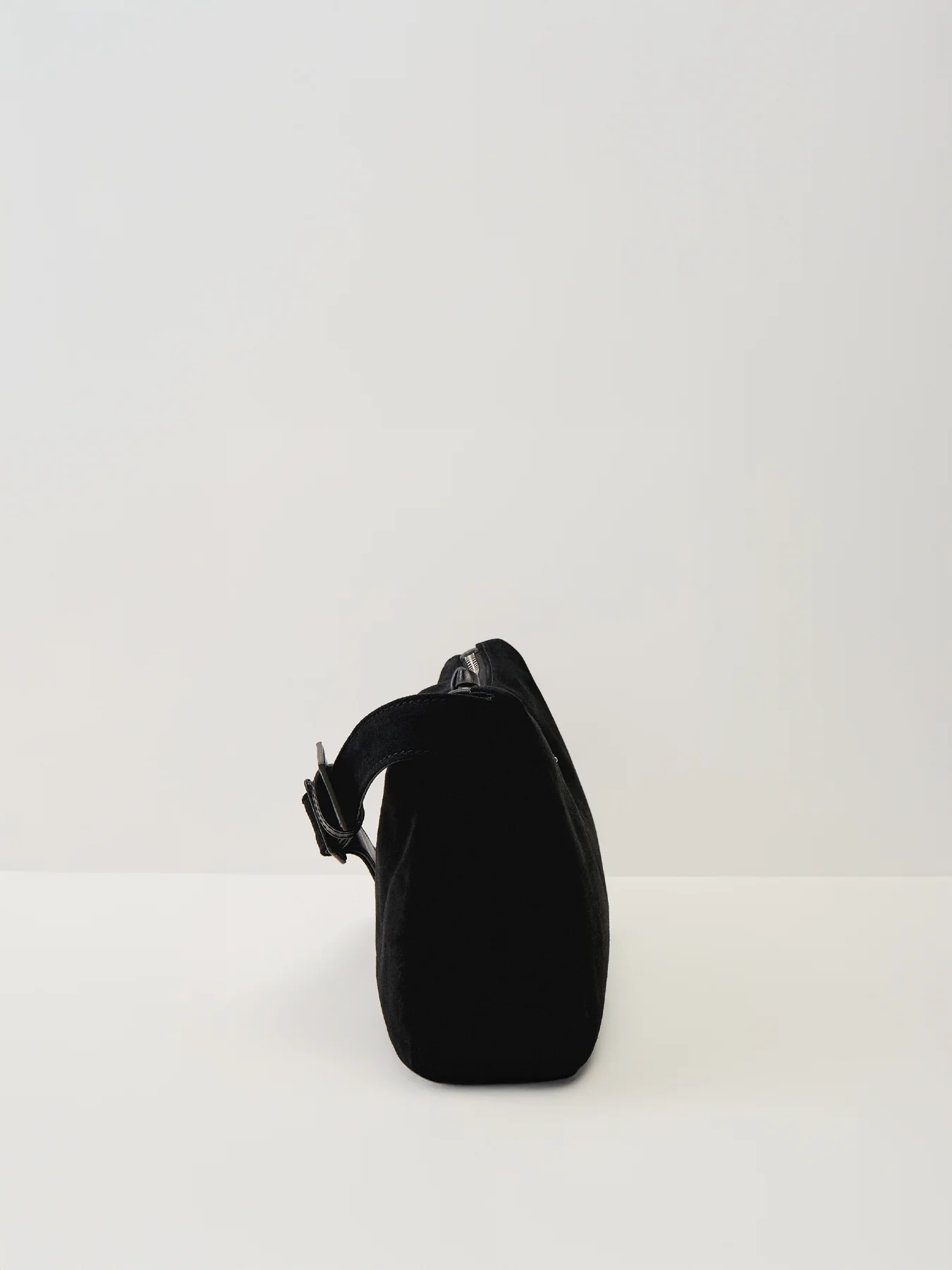 Kate Suede Shoulder Bag Black - Image 4