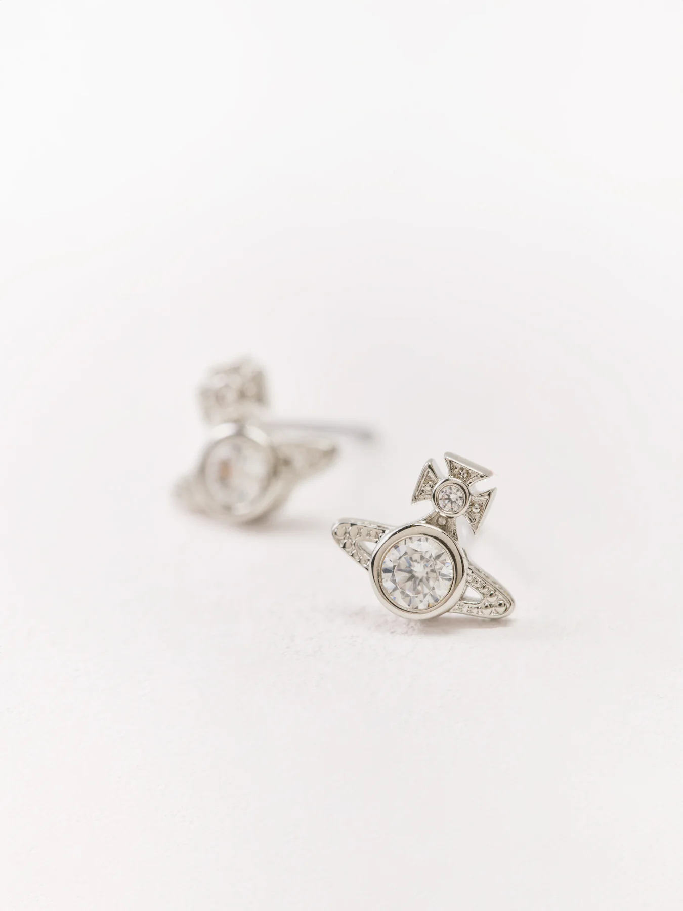 London Orb Earrings Silver - Image 3