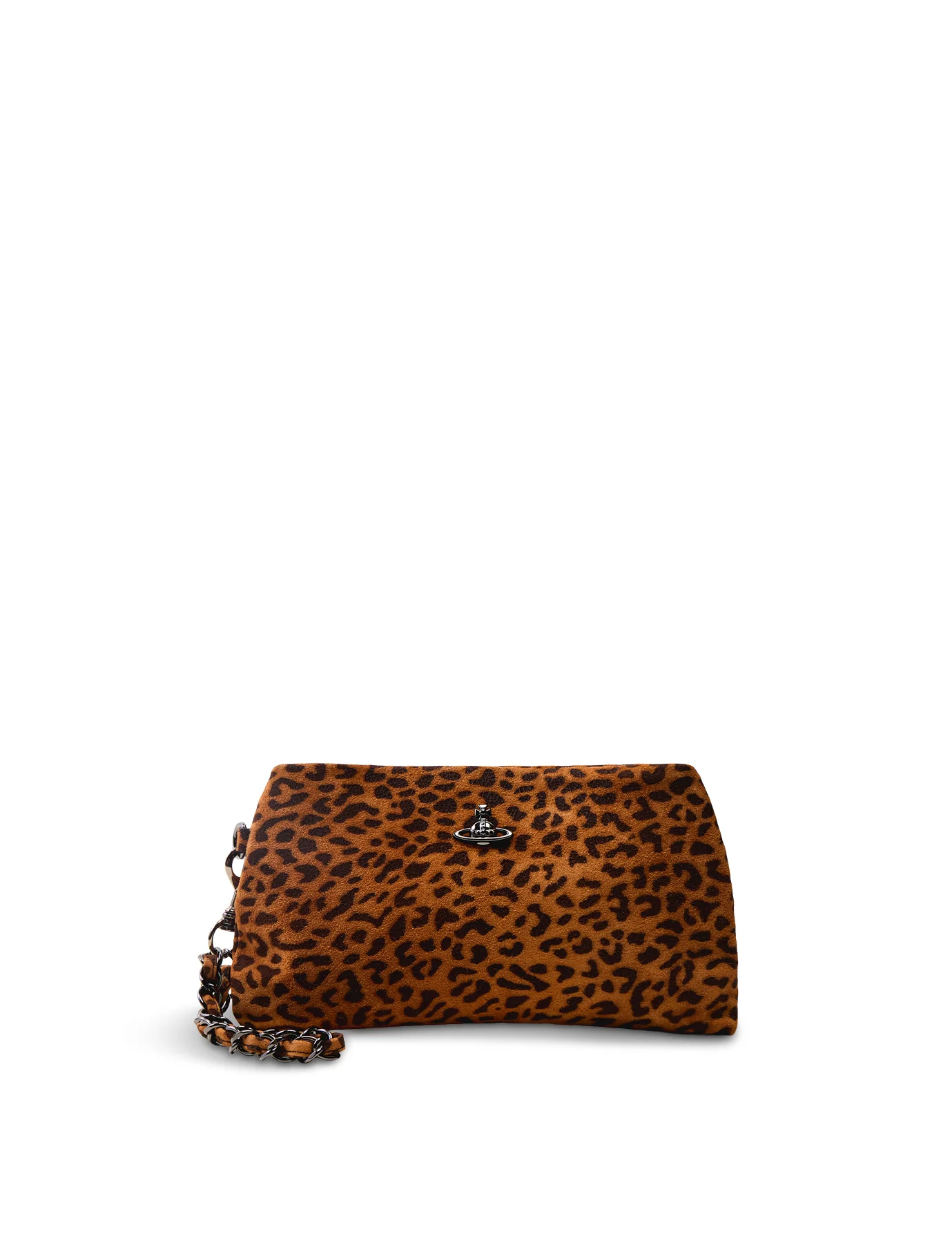 Sadie Wristlet Pouch Leather Leopard