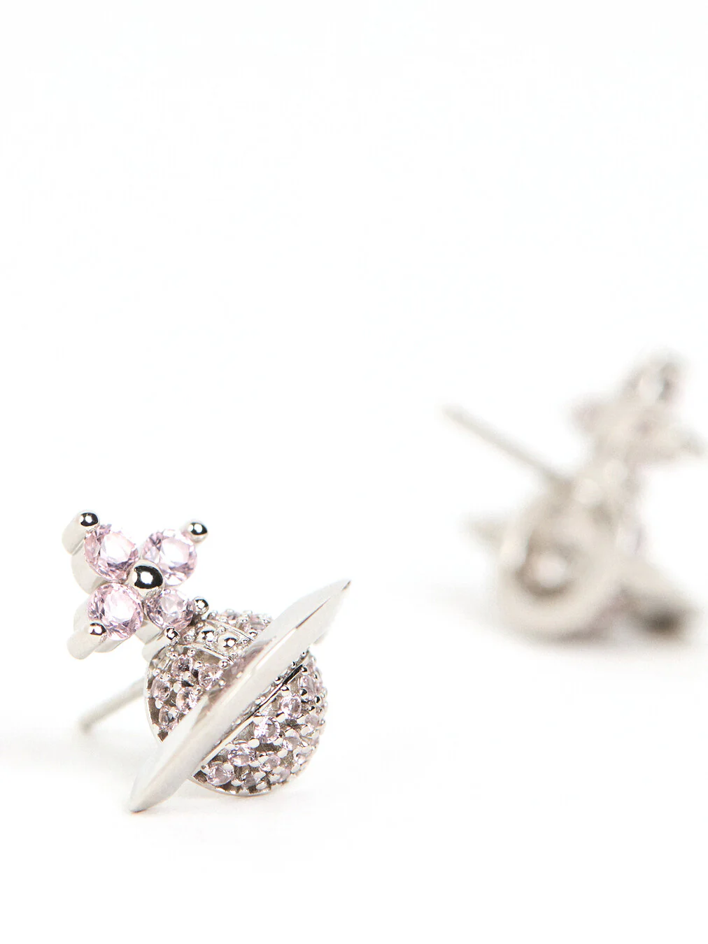 Sterling Silver Tiziana Stud Earrings - Image 3