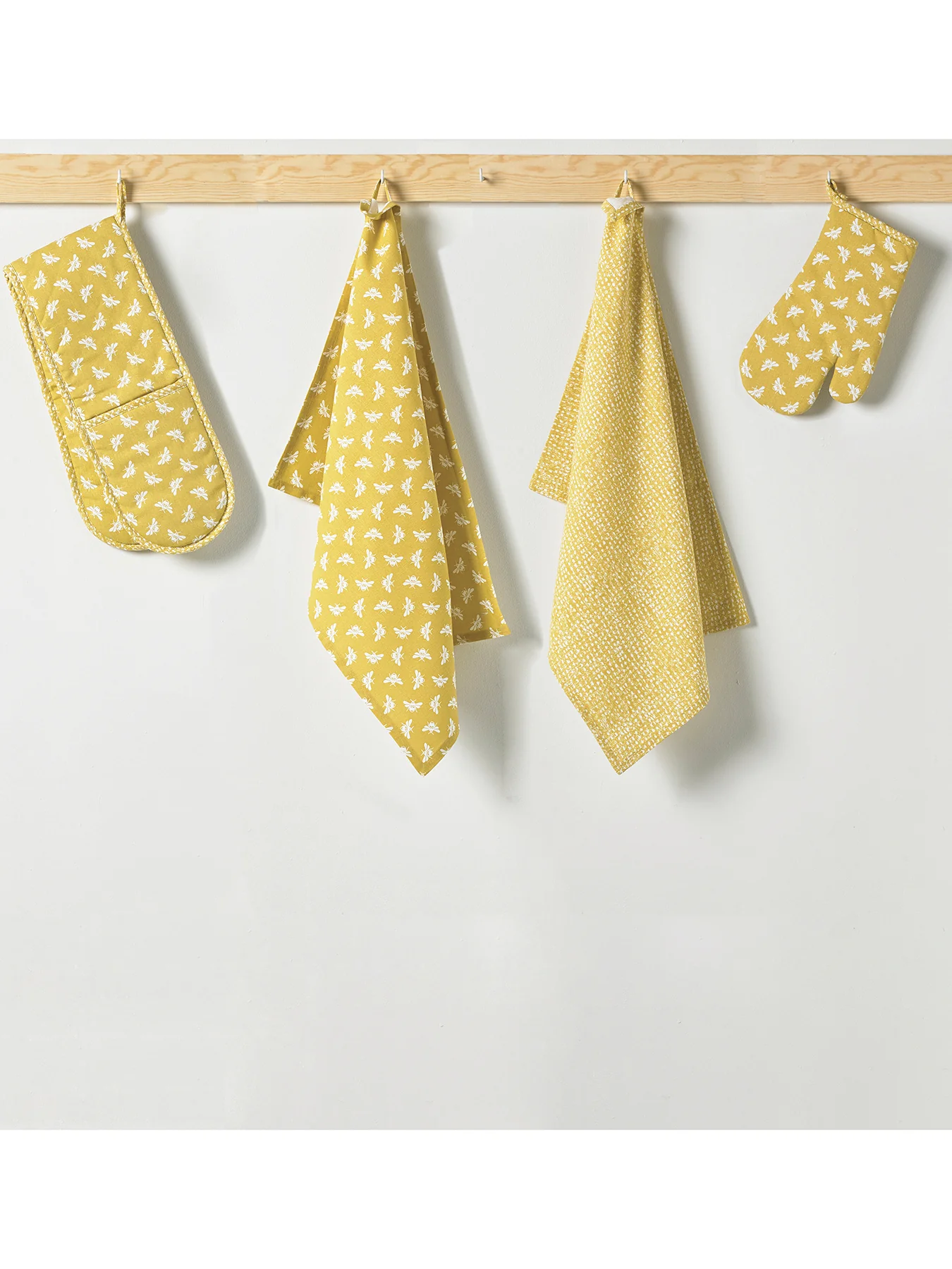 Bee Double Oven Glove Ochre - Image 2