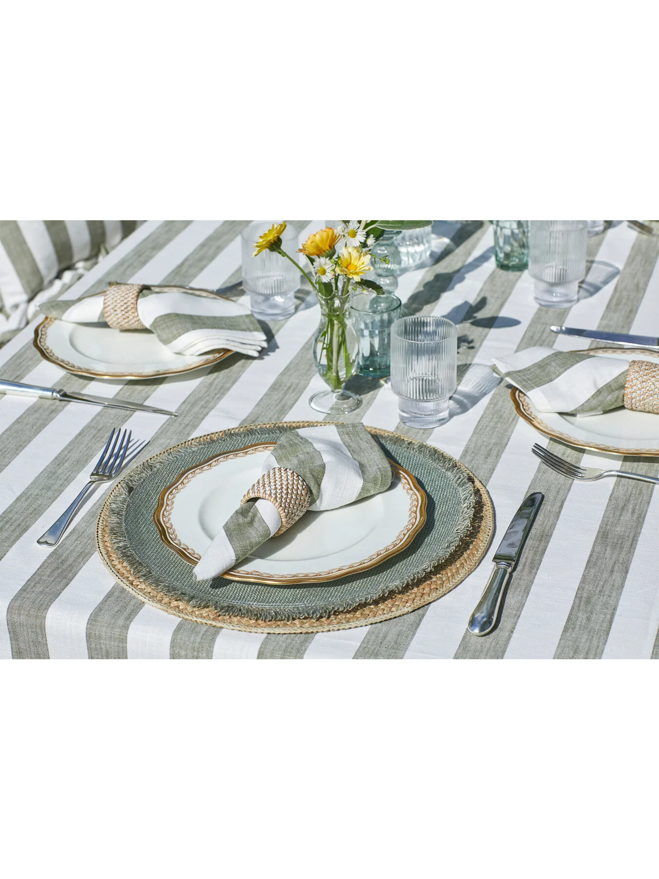 Wide Stripe Tablecloth - Image 3