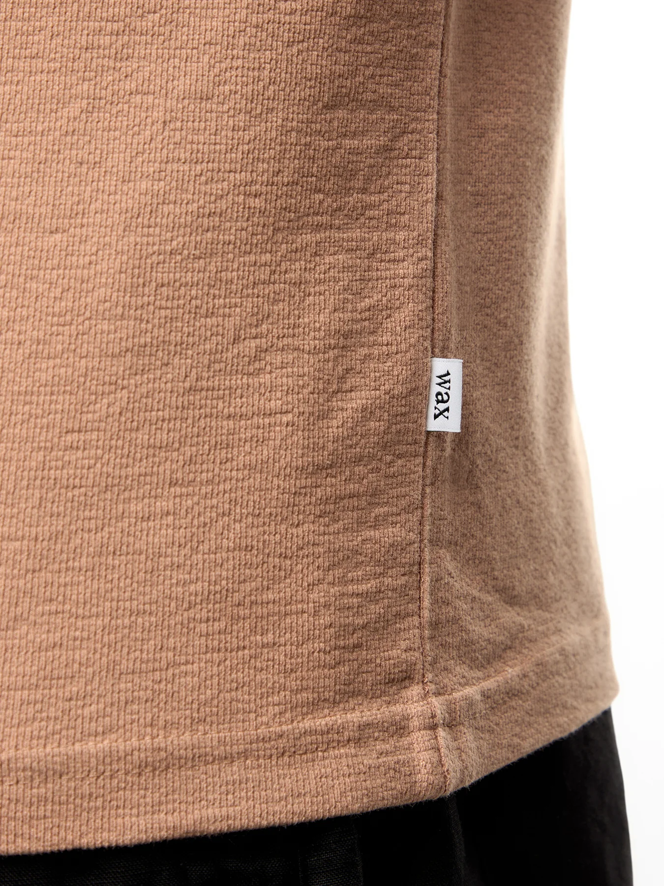 Dean Dusty Orange Textured Organic Cotton T-Shirt - Image 3