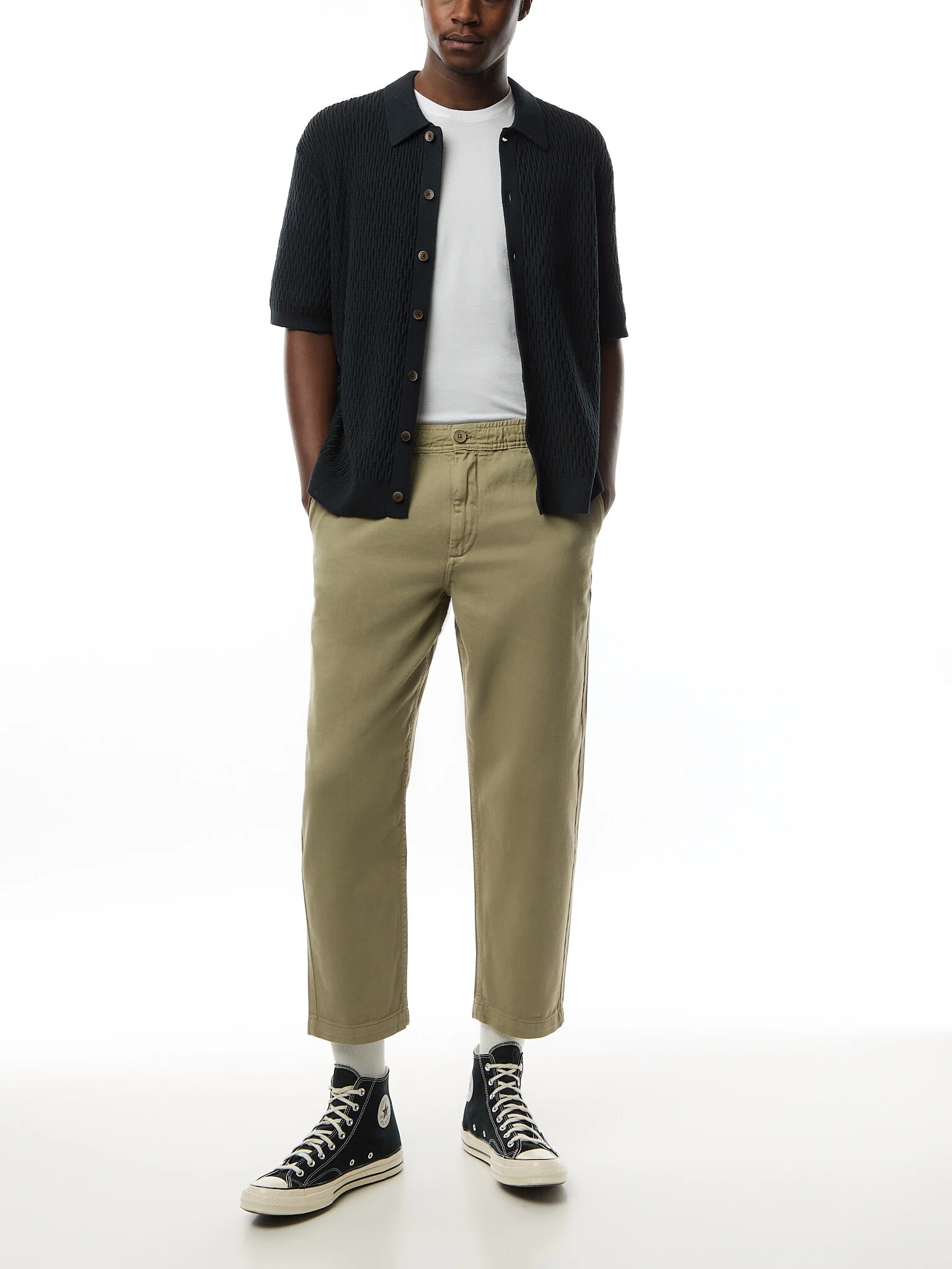 Kurt Trouser Organic Cttn Twill Light Khaki - Image 2