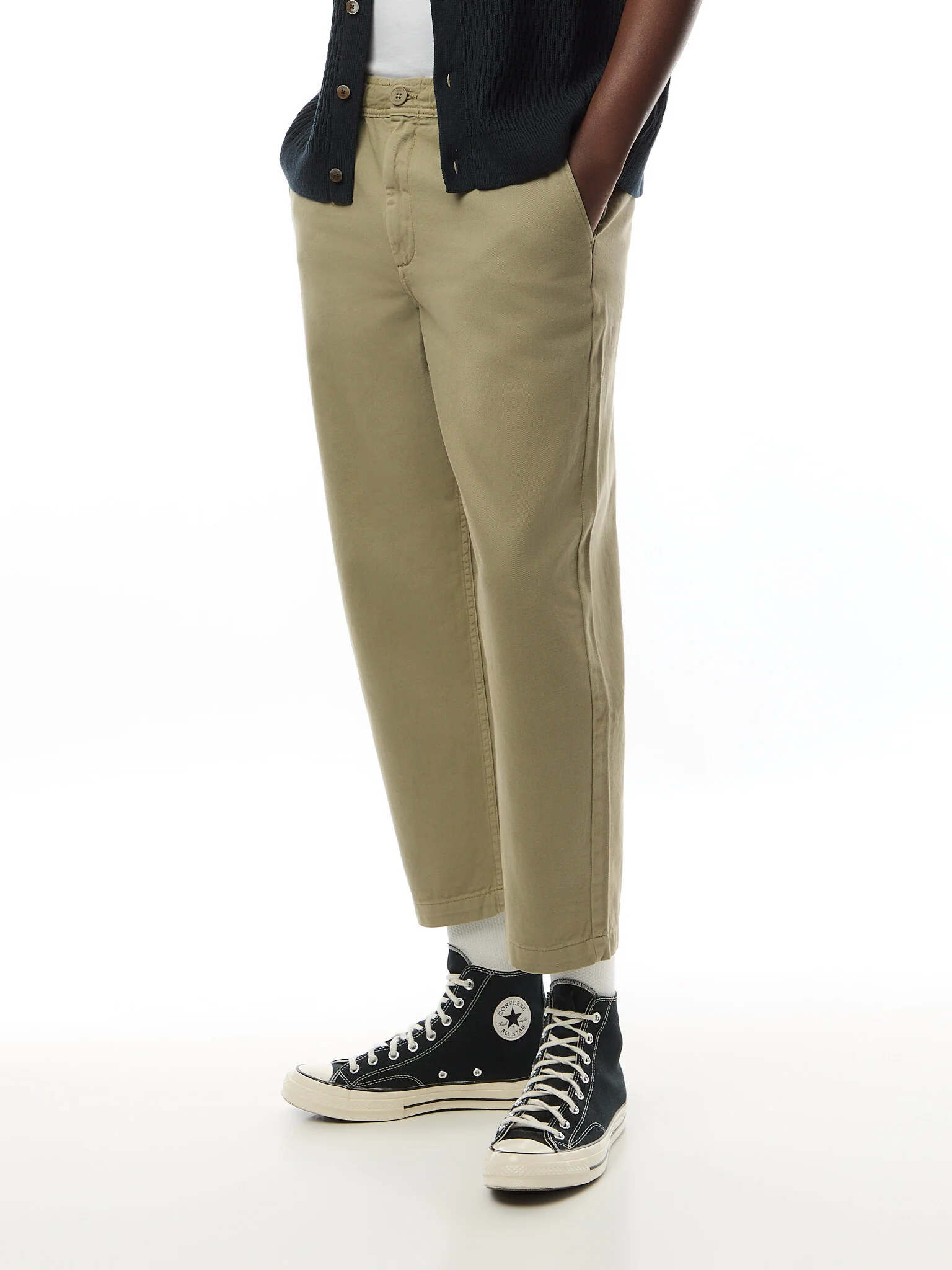 Kurt Trouser Organic Cttn Twill Light Khaki - Image 4