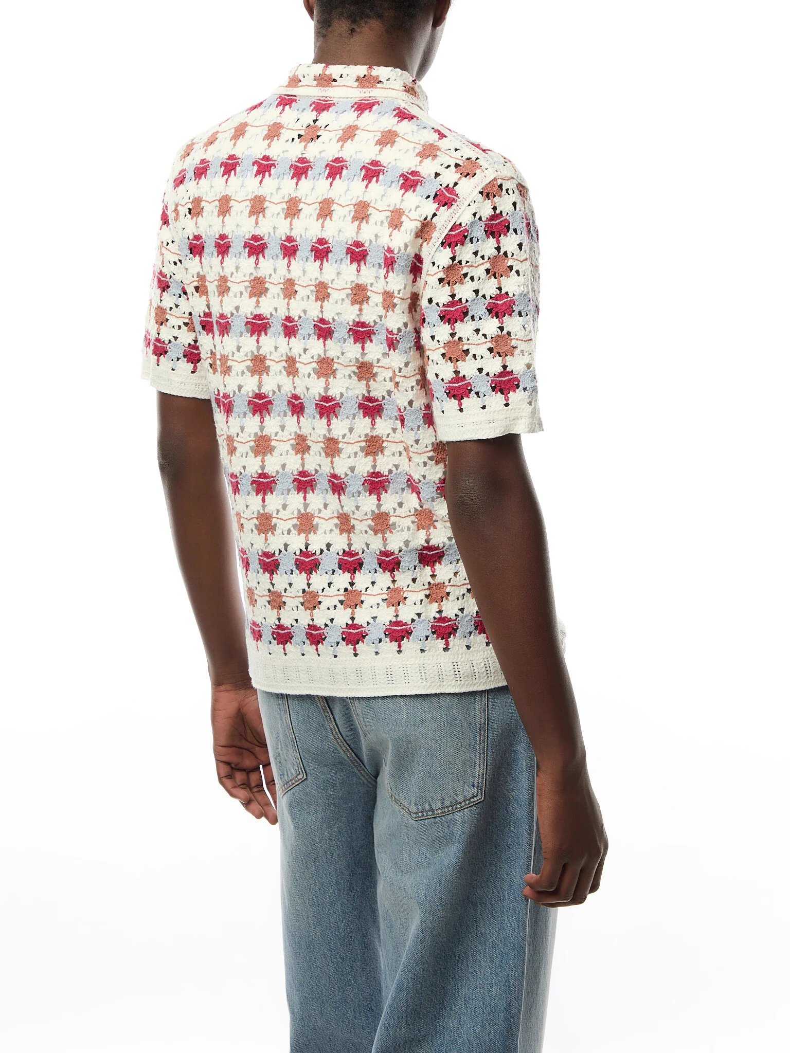 Porto Shirt Splash Crochet Ecru / Multi - Image 5