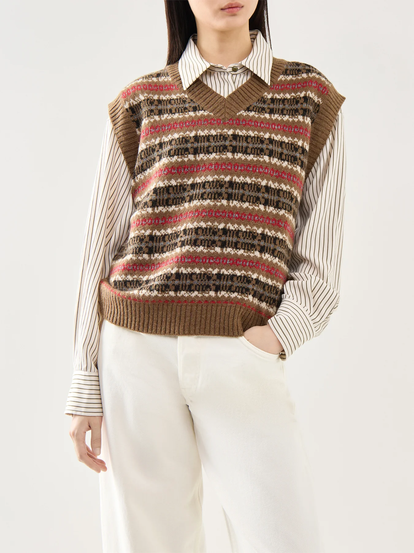 Fleres Knitted Fairisle Vest - Image 4