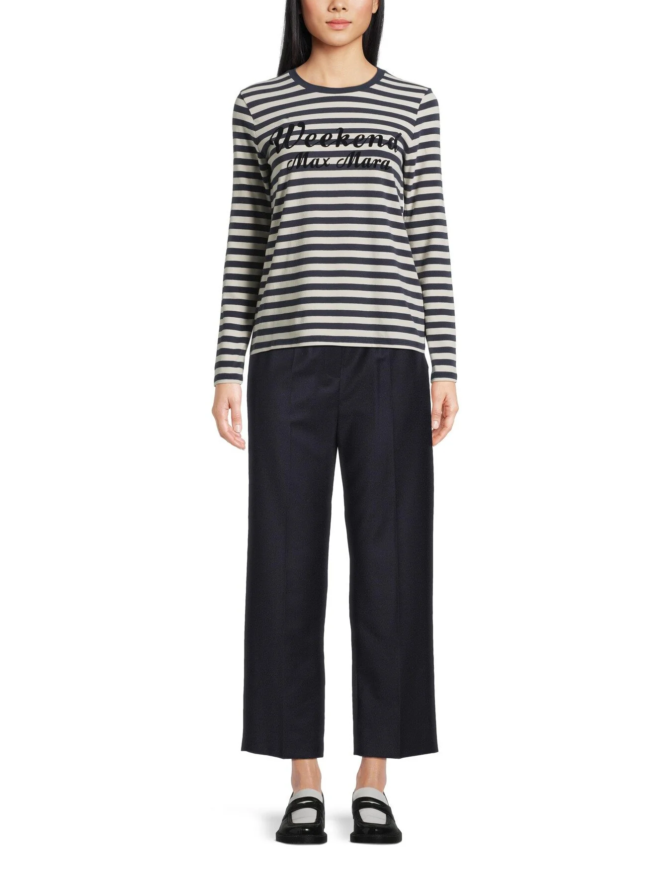 Quinoa Crew Neck Stripe Logo Top - Image 2