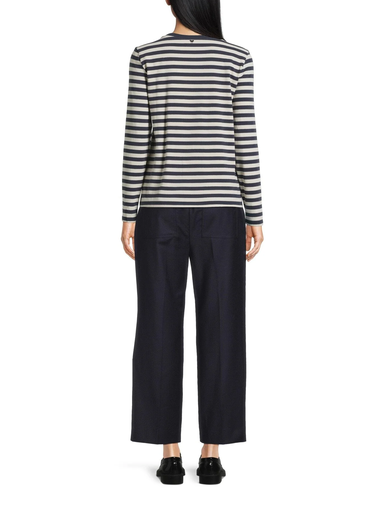 Quinoa Crew Neck Stripe Logo Top - Image 3