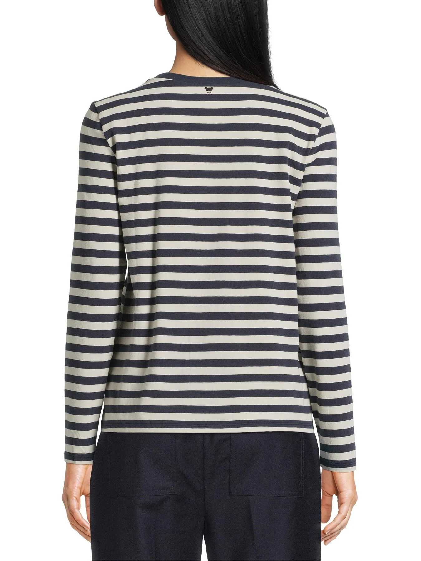 Quinoa Crew Neck Stripe Logo Top - Image 5