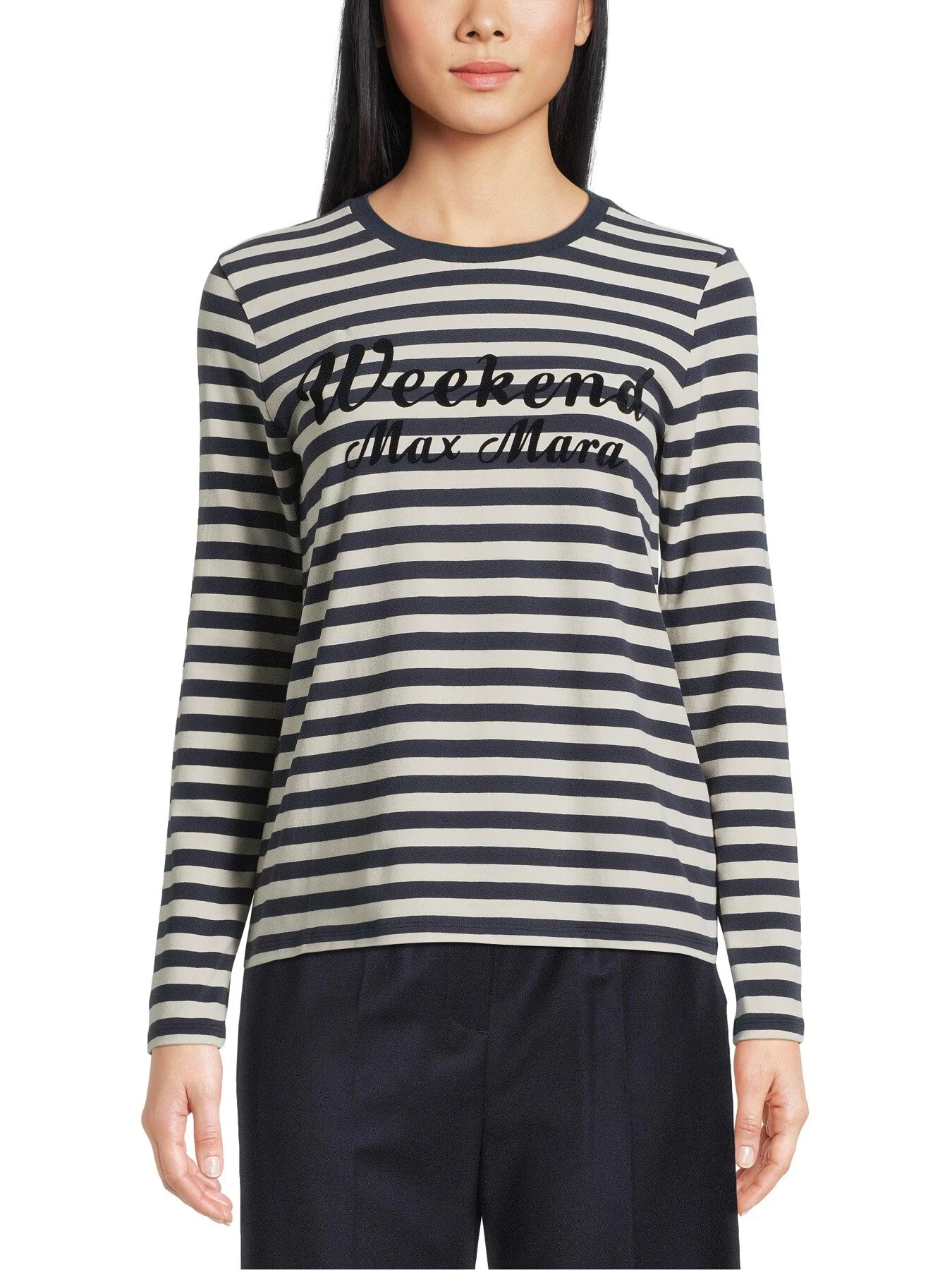 Quinoa Crew Neck Stripe Logo Top - Image 6