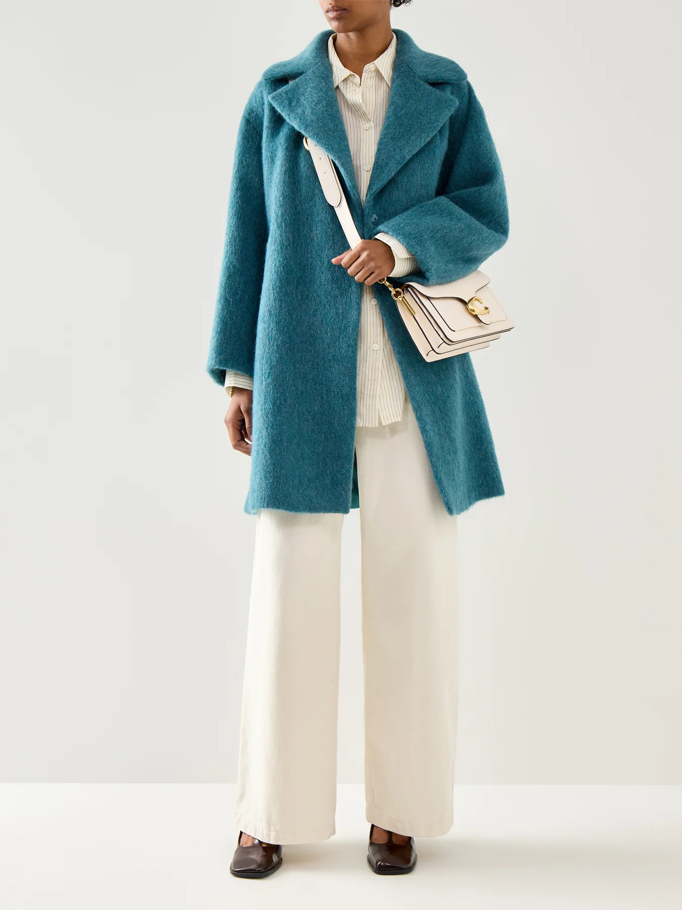 Rada Fluffy Eggshape Coat Blue - Image 2
