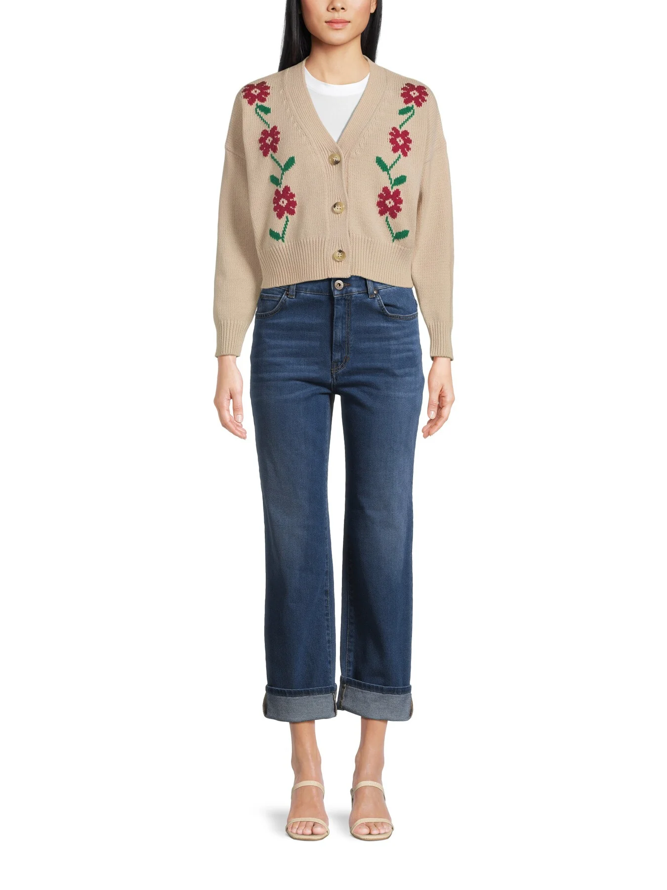 Inlay-detail Cotton Cardigan - Image 2