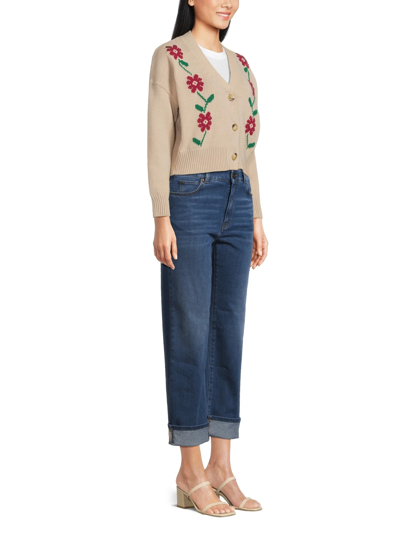 Inlay-detail Cotton Cardigan - Image 5