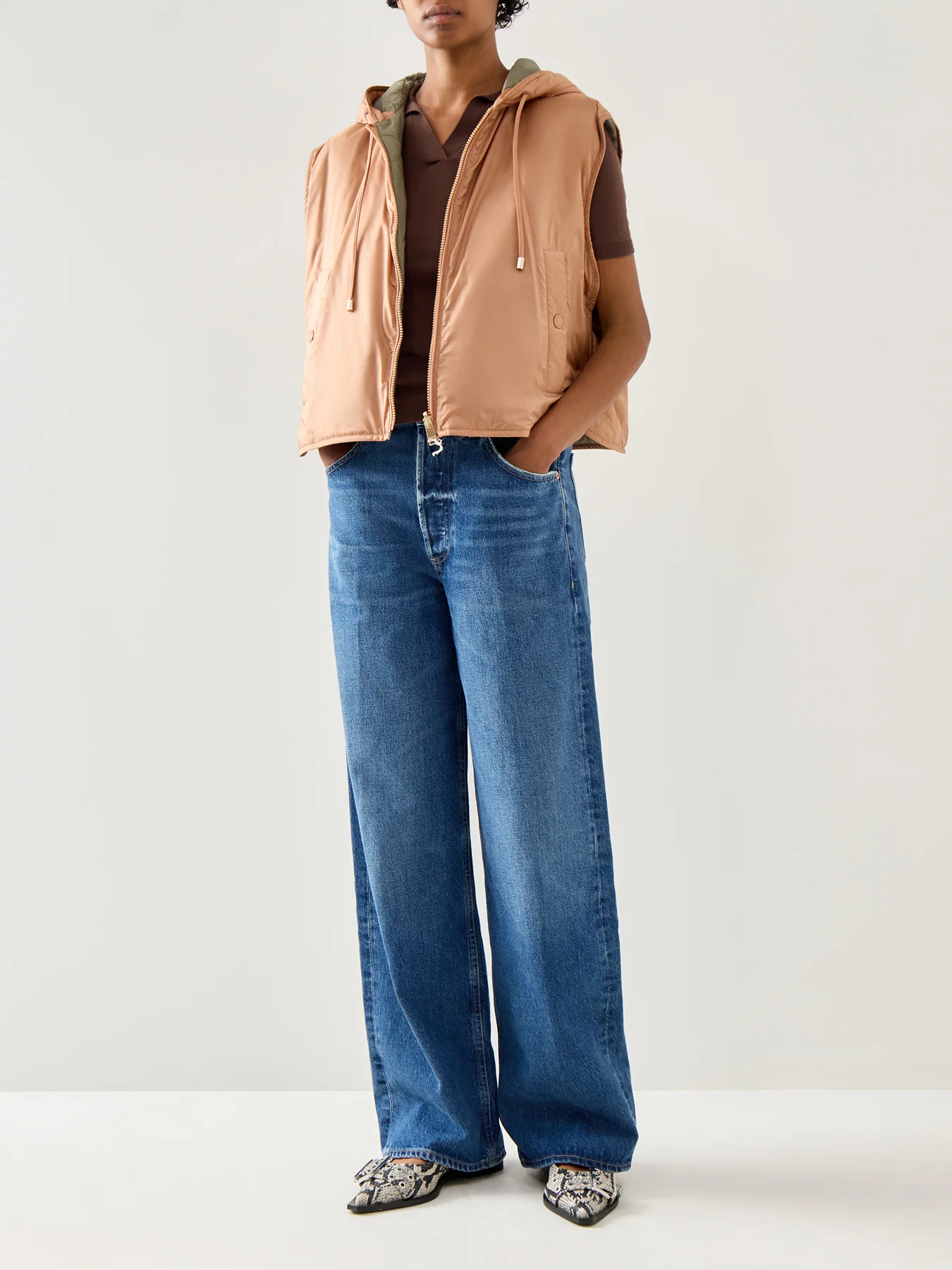 Weekend Levante Gilet Reversible Tan - Image 2