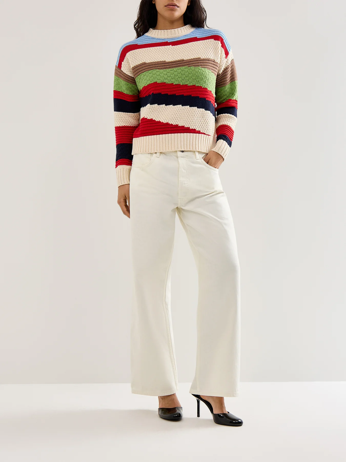 Weekend Polo Block Colour Knit - Image 2