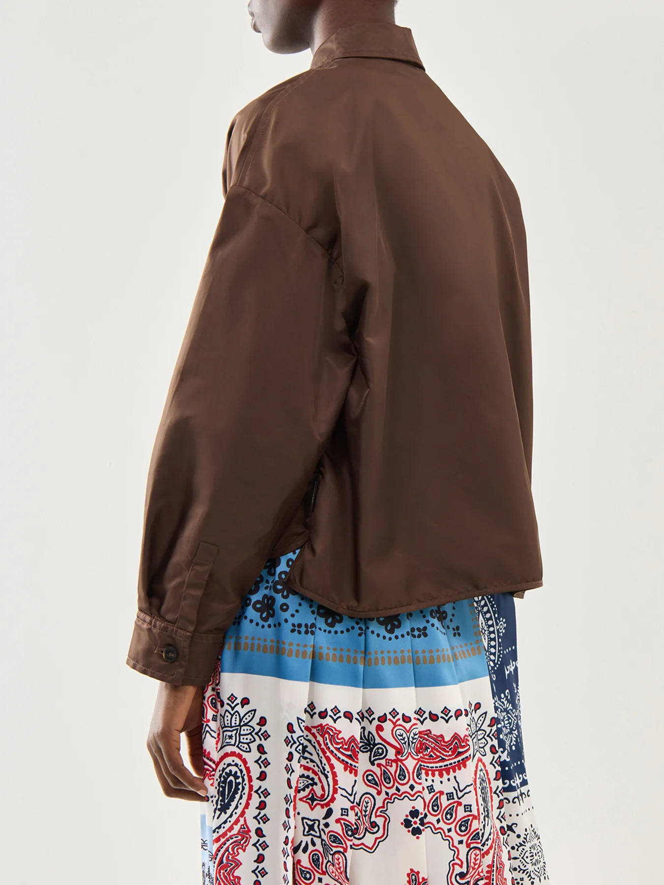 Vivetta Nylon Shirt Jacket Chocolate - Image 5
