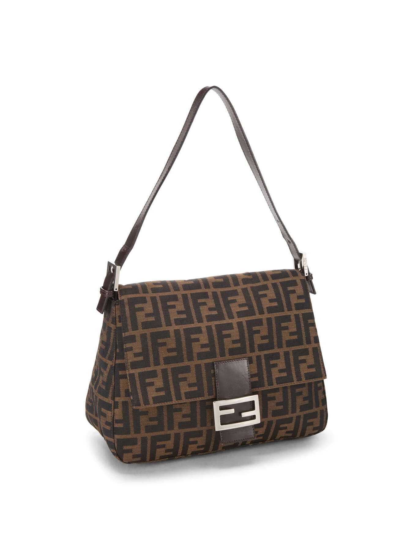 Vintage Fendi Brown Zucca Mamma Bag - Image 3