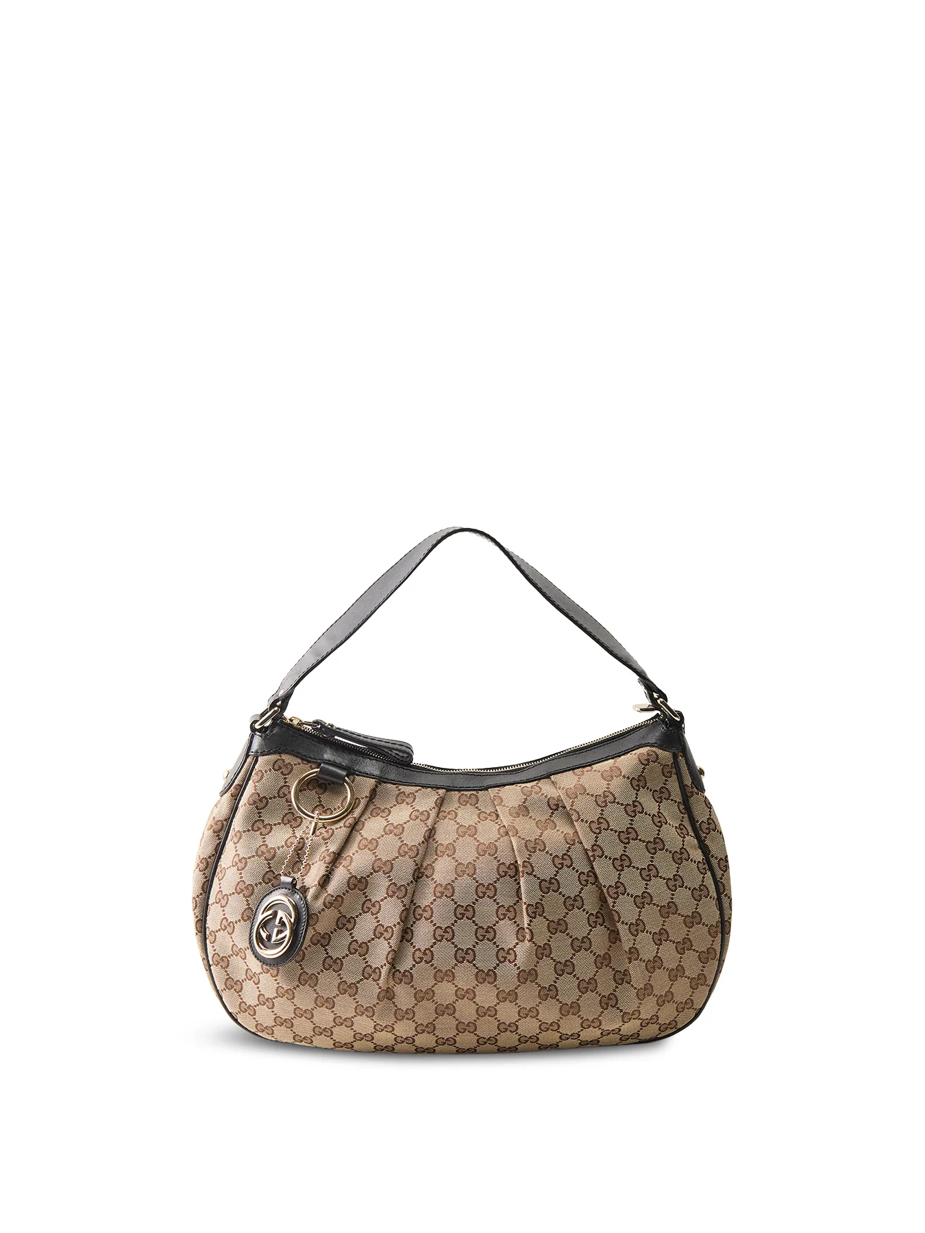 Vintage Gucci Sukey Hobo Bag Black Canvas