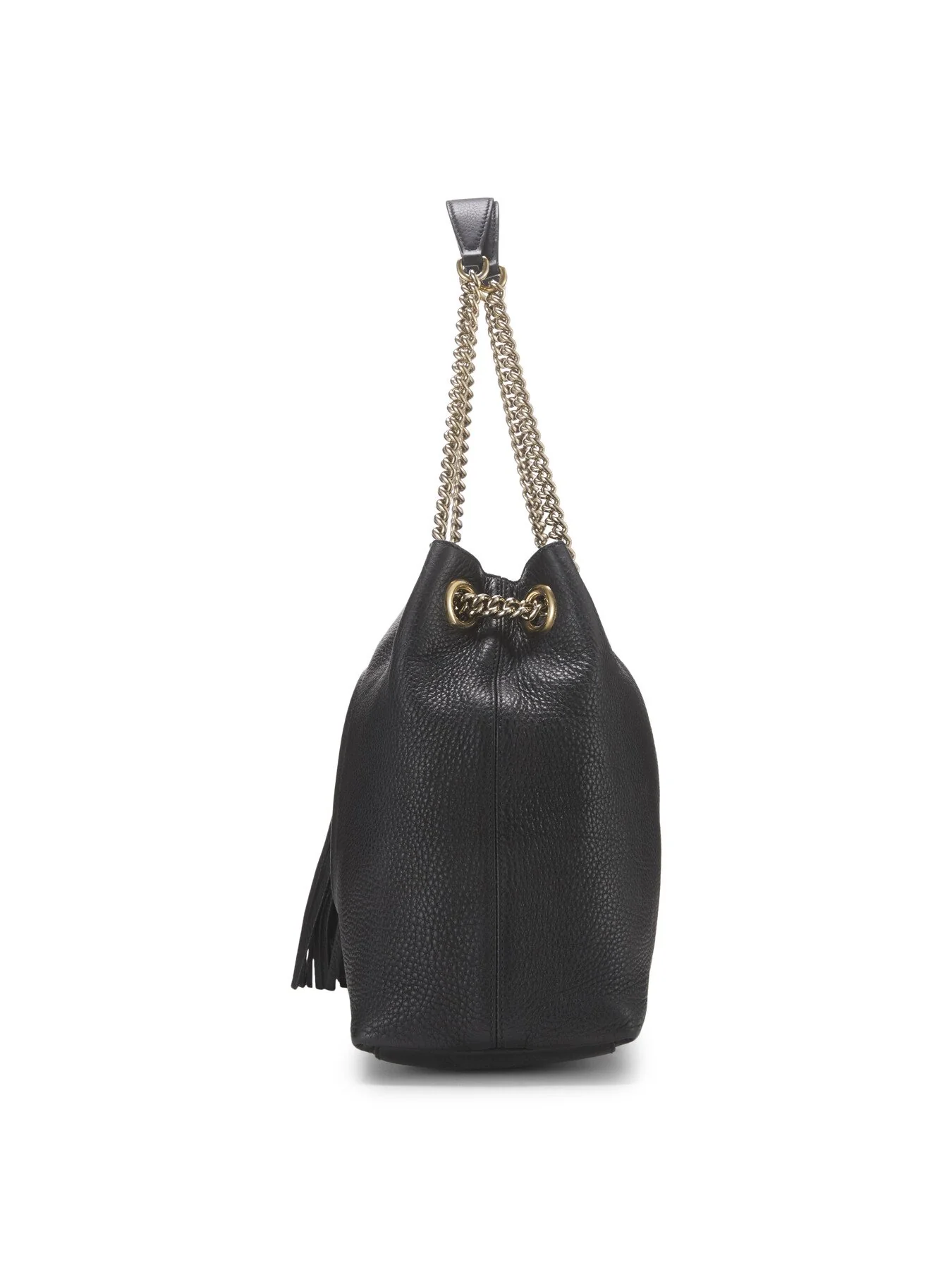 Vintage Gucci Black Leather Soho Chain Tote Bag - Image 5