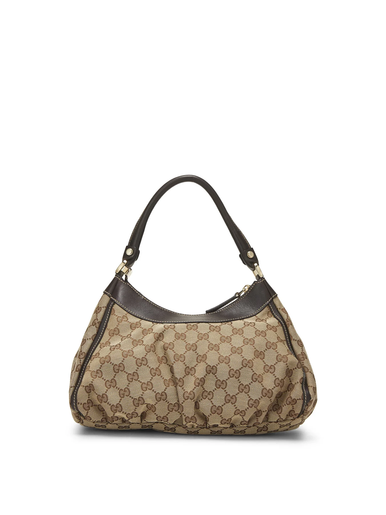 Vintage Gucci Brown Canvas D Ring Abbey Small Shoulder Bag - Image 2
