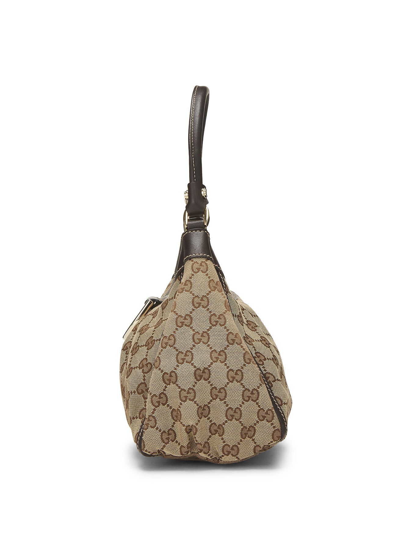 Vintage Gucci Brown Canvas D Ring Abbey Small Shoulder Bag - Image 5