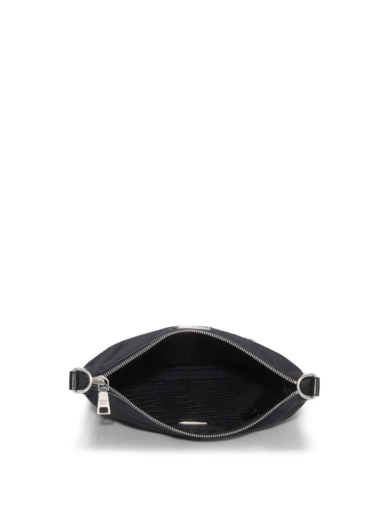 Vintage Prada Black Nylon Front Zip Pocket Small Messenger Bag - Image 3