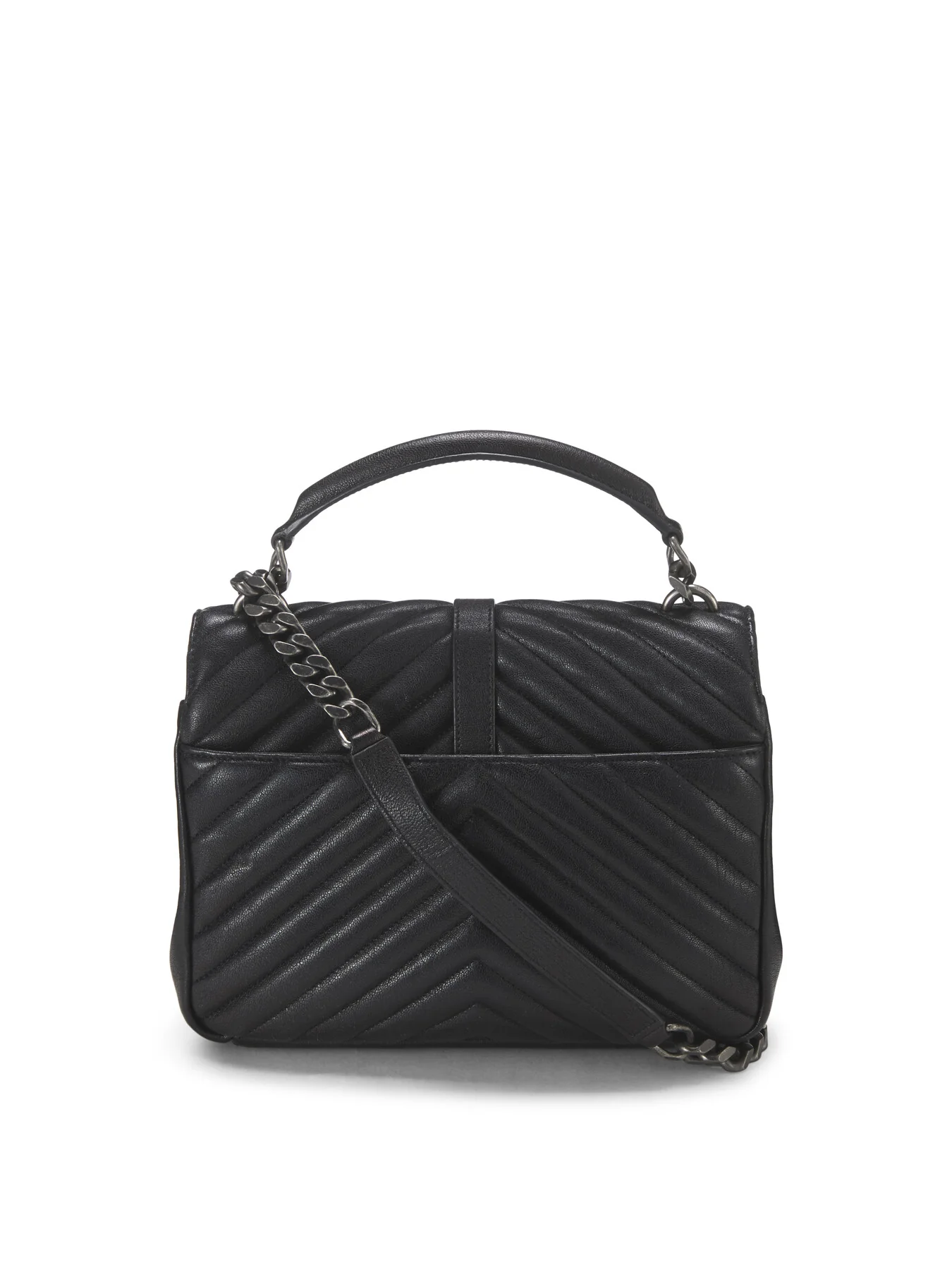 Vintage YSL Black Leather Medium College Bag - Image 2