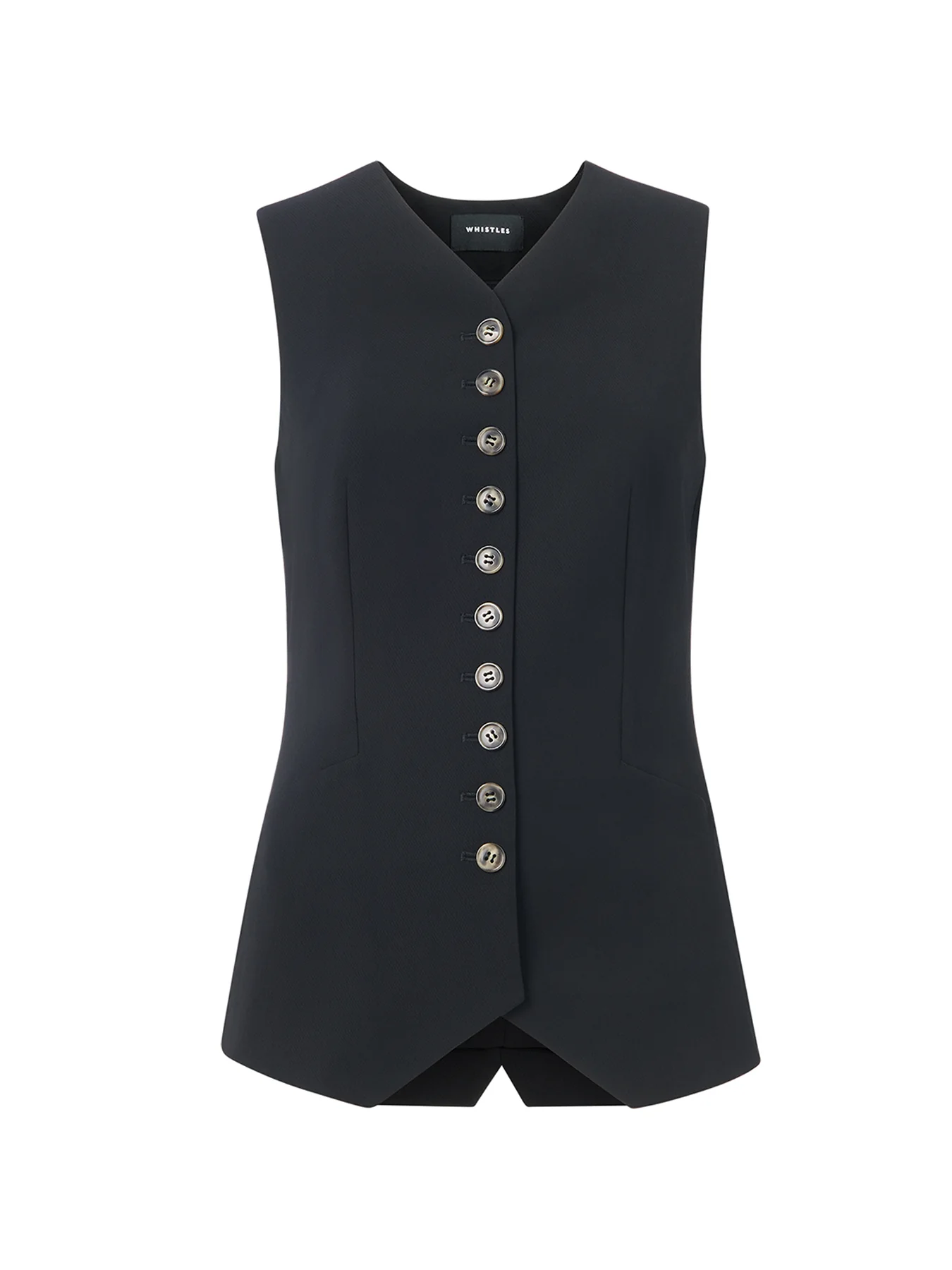 Cora Crepe Waistcoat Black