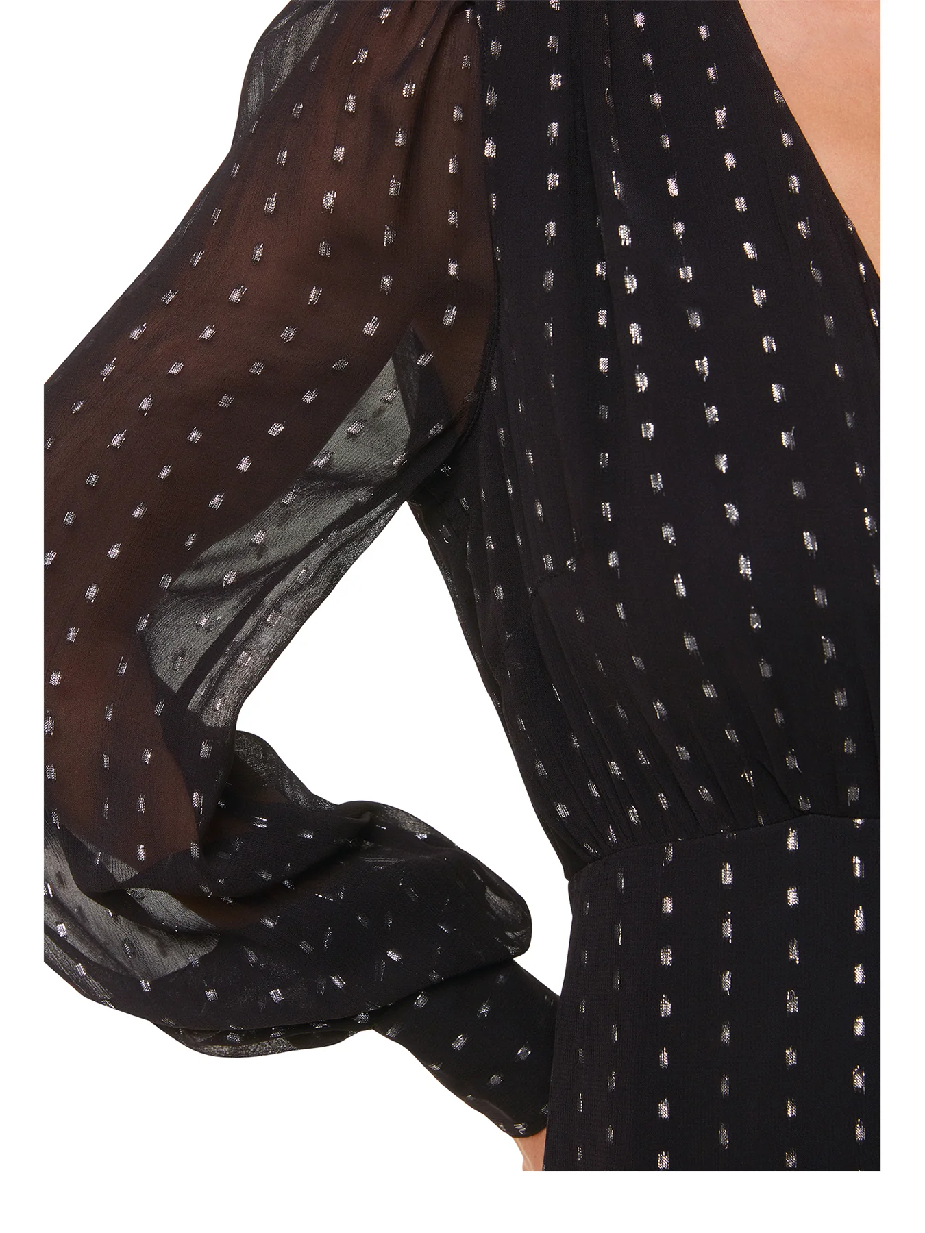 Metallic Stripe Midi Dress - Image 4