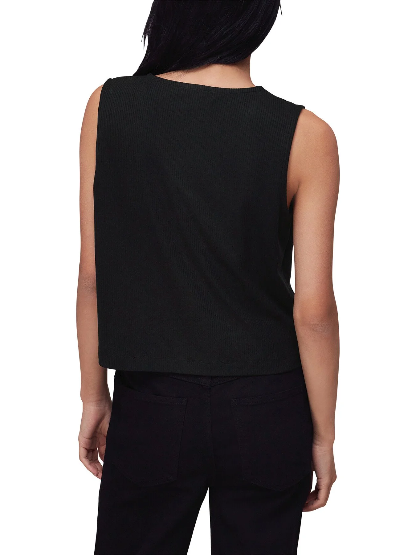 Button Front Rib Tank - Image 3