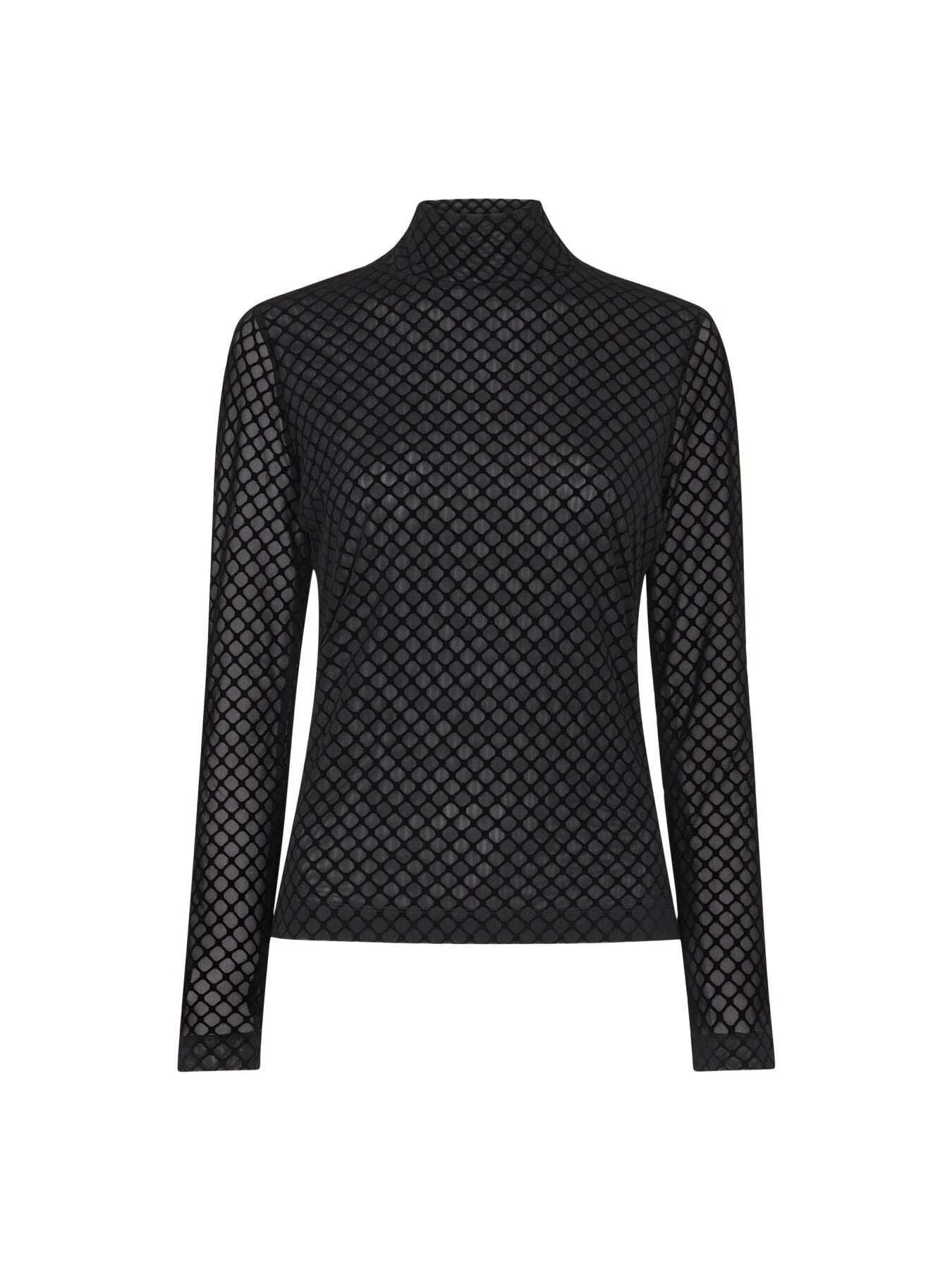Checked Flocked Mesh Top