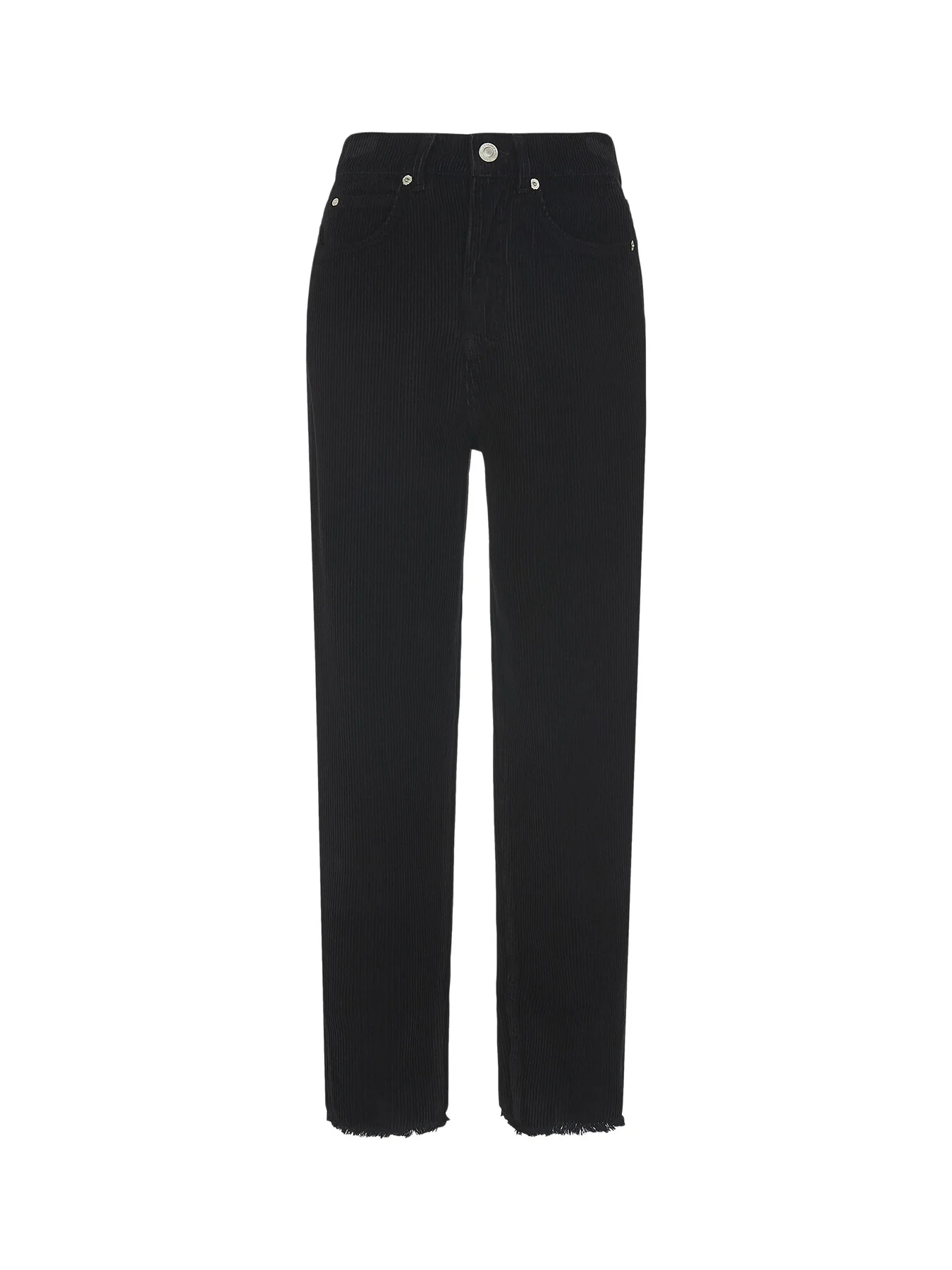 High Waist Cord Barrel Jean