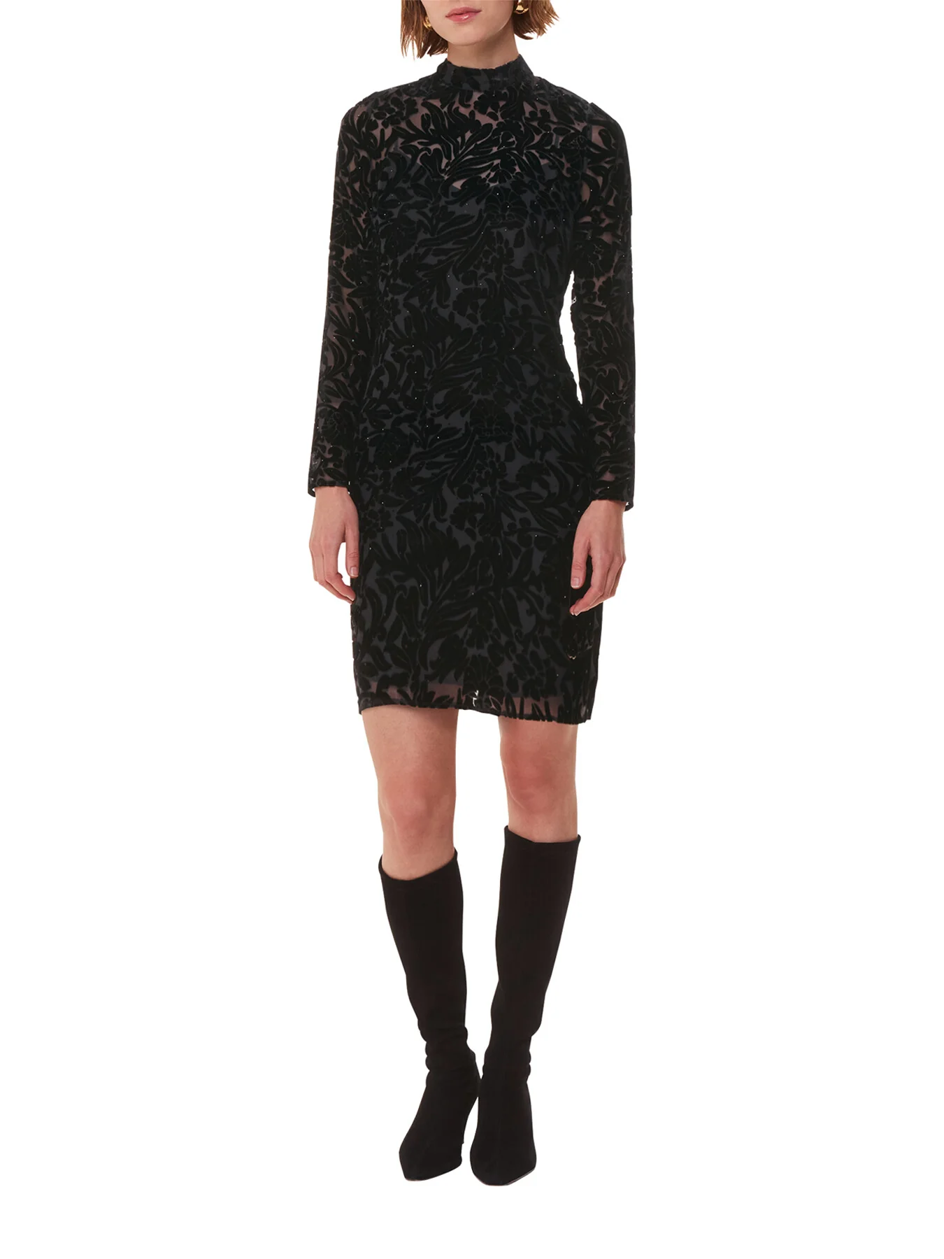 Hot Fix Floral Velvet Dress - Image 2