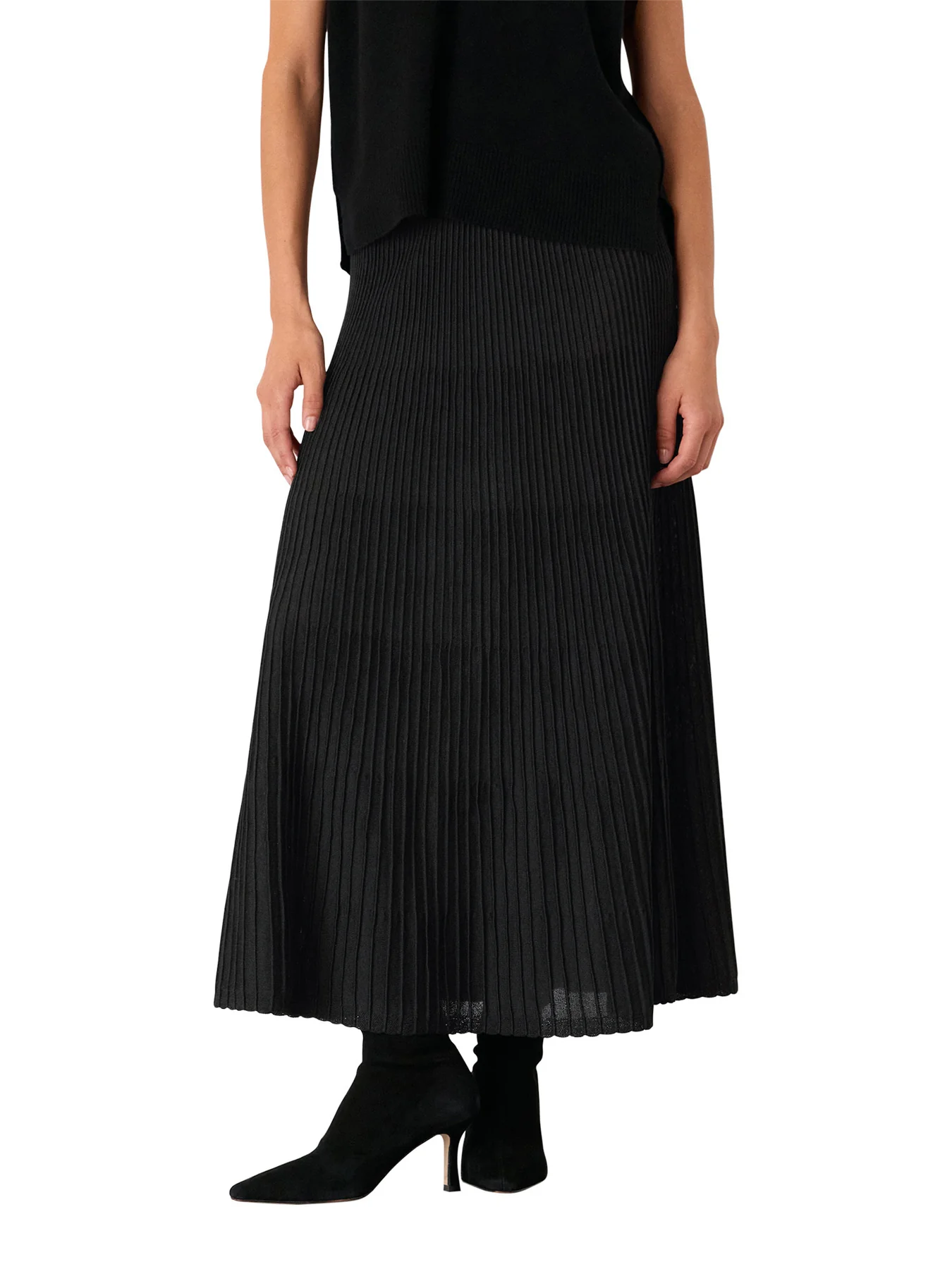 Knitted Pleated Skirt - Image 2