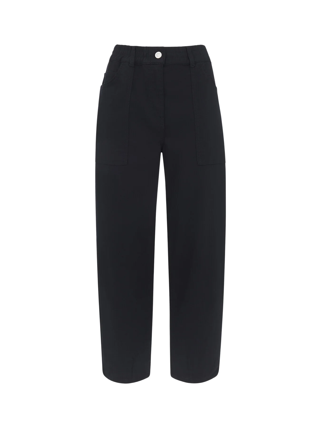 Solid Black Tessa Casual Trouser